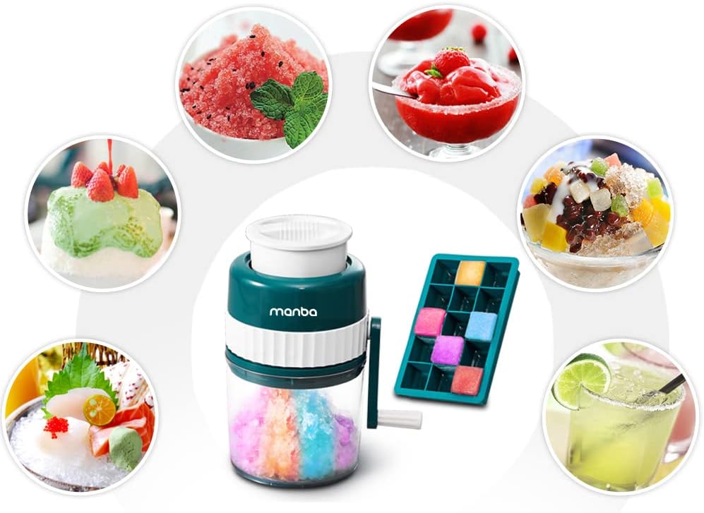 Portable Ice Shaver & Snow Cone Machine – Premium Electric Ice Crusher with Free Ice Cube Trays, BPA-Free Shaved Ice Maker for Home & Parties
