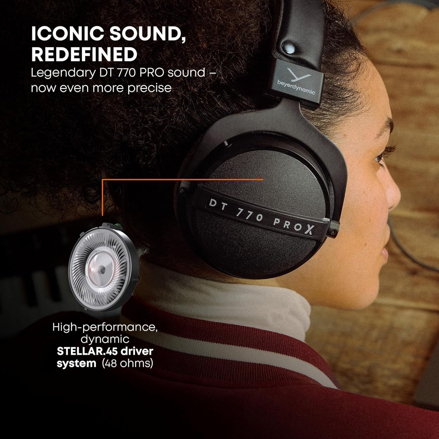 Beyerdynamic DT 770 Pro X Over-Ear Studio Headphones – Closed-Back, Wired, 48 Ohms 
