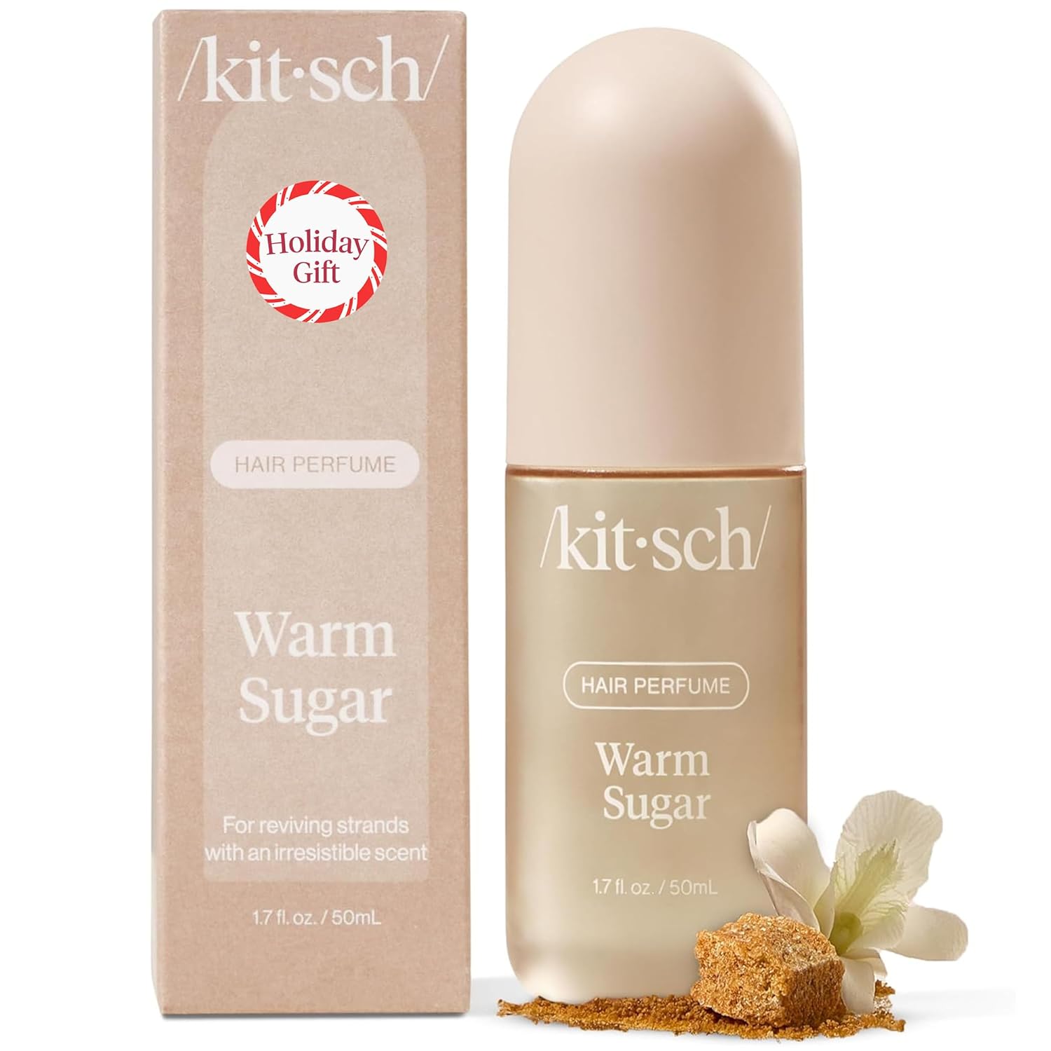 Kitsch Warm Sugar Hair Perfume & Body Mist for Women – Odor-Eliminating Hair Spray with Clean Ingredients, Pink Grapefruit & Vanilla Scent, Refreshes Hair, Body & Pillows, 50 mL