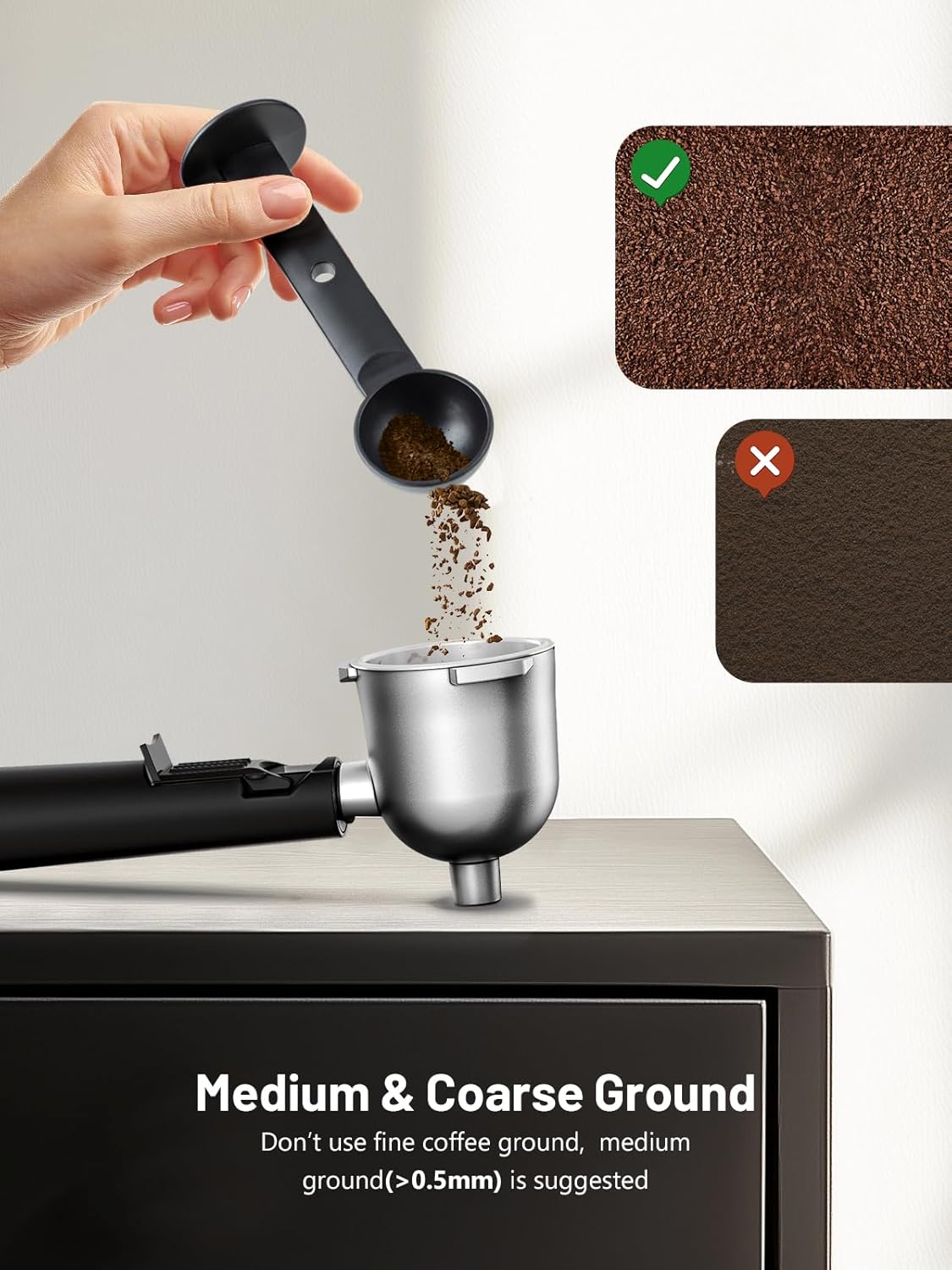  KEENSTAR 3.5 Bar Espresso Machine with Milk Frother – 800W Compact Espresso & Cappuccino Maker with Preheating, 4-Cup Coffee Machine for Latte & Cappuccino, Ideal Gift for Coffee Lovers