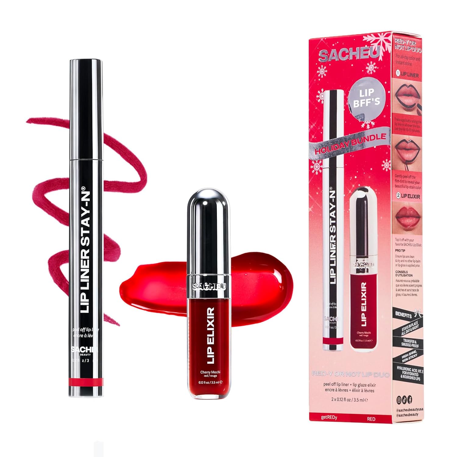 Sacheu STAY-N Peel-Off Lip Liner Stain – Long-Lasting Waterproof Matte Lip Tint with Hyaluronic Acid & Vitamin E, Transfer-Proof, Vegan & Cruelty-Free (P-Inked)