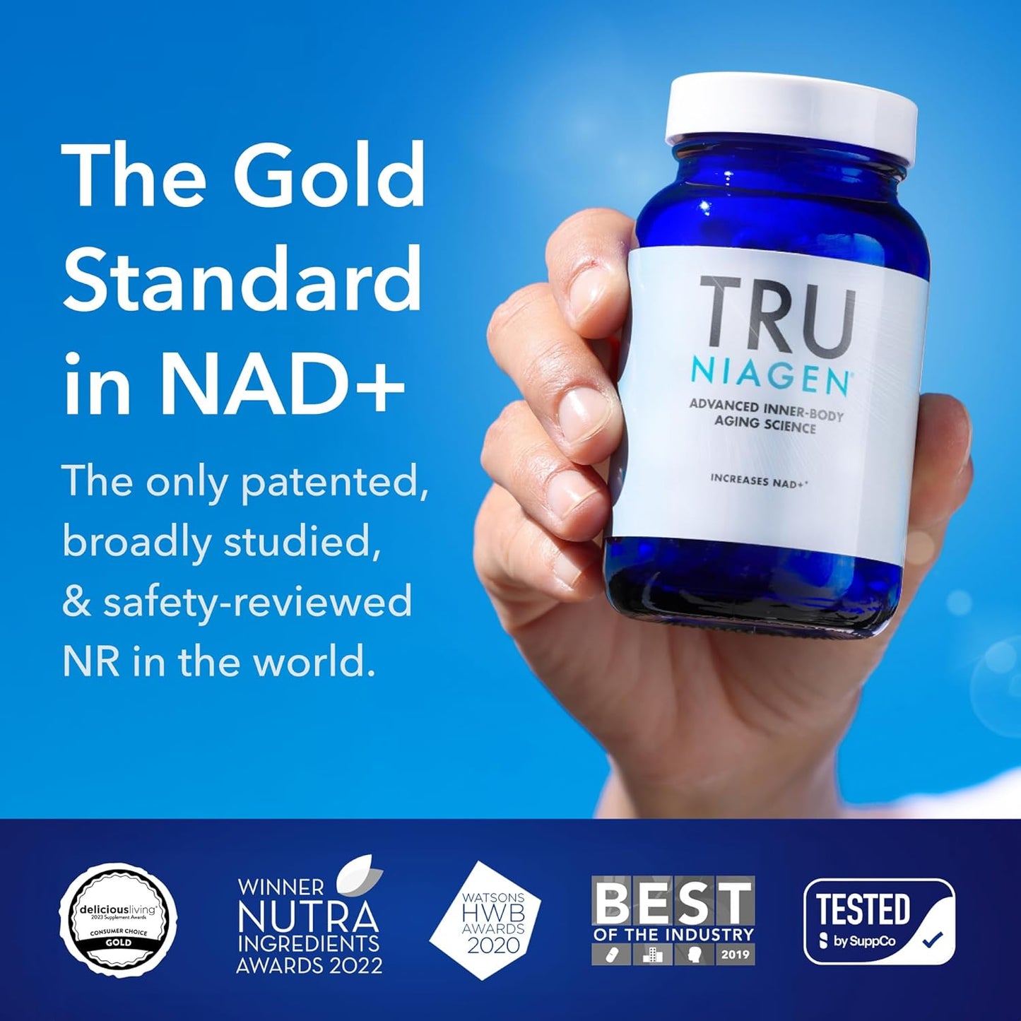 TRU NIAGEN NAD+ Booster Supplement 300mg – Supports Brain Health, Cellular Energy & Anti-Aging | Patented Niagen Formula | 30-Day Supply, 1 Capsule Daily