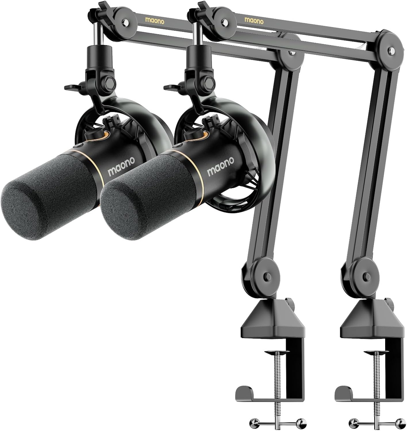 MAONO PD200W Hybrid Podcast Microphone – Dynamic XLR/USB Mic for PC with Noise Cancellation, Desktop Stand & Software