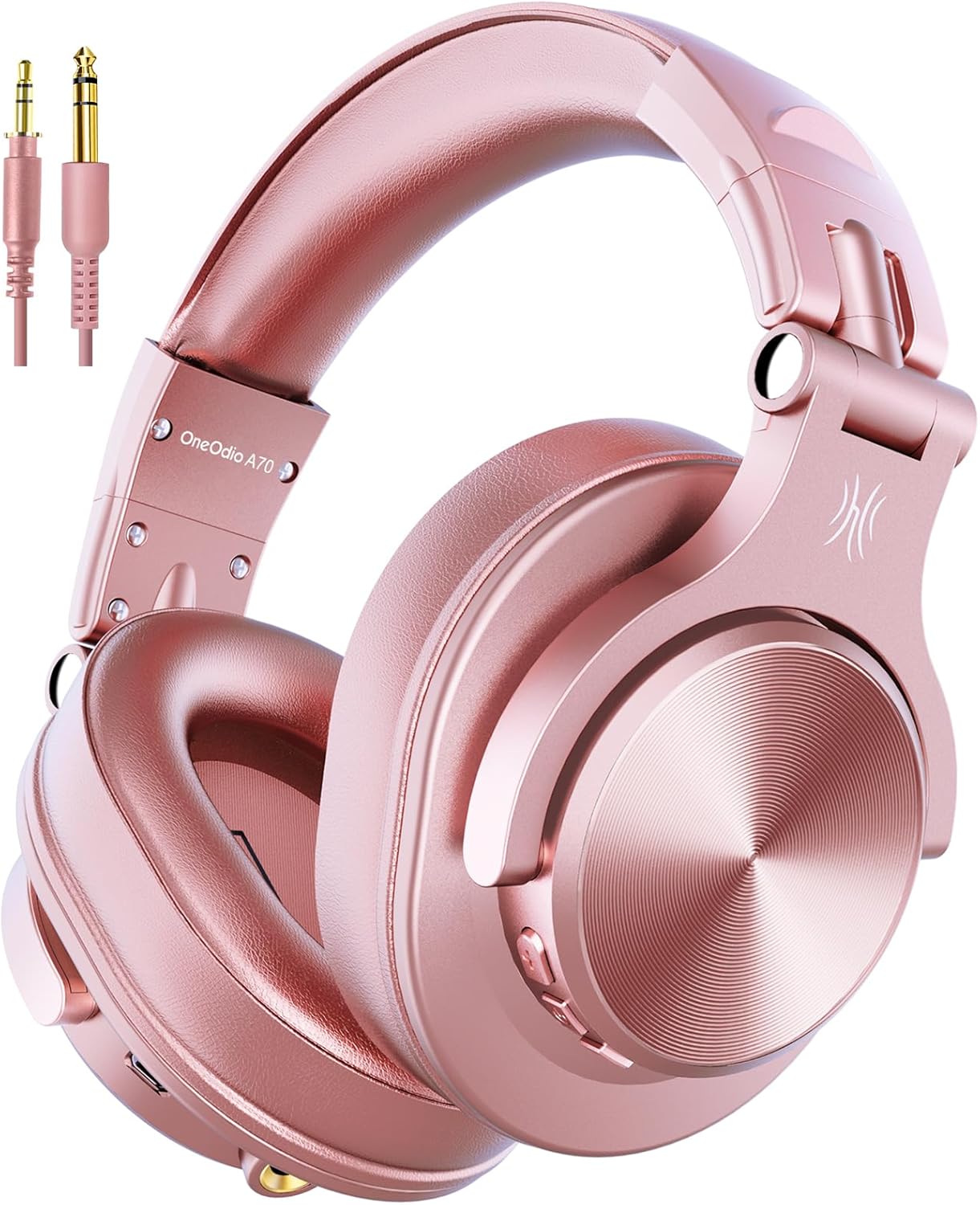 OneOdio A70 Bluetooth Over-Ear Headphones – Wireless Hi-Res Headphones with 72H Playtime, Built-In Mic, 3.5mm/6.35mm Wired Jack for Studio Monitoring, DJ Mixing, Gaming & PC Audio