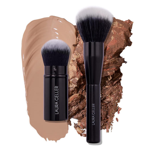 LAURA GELLER NEW YORK 01 Retractable Airbrush Kabuki Brush – Professional Makeup Brush, Cruelty-Free