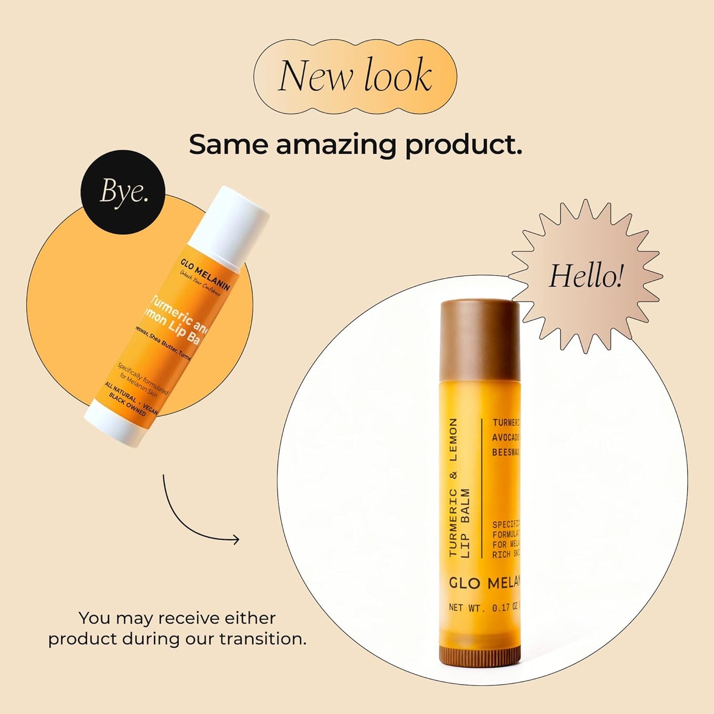 Glo Melanin Natural Lemon & Turmeric Lip Balm – Brightening & Nourishing Lip Care for Dark or Smoker’s Lips, Hydrating All-Natural Moisturizing Balm