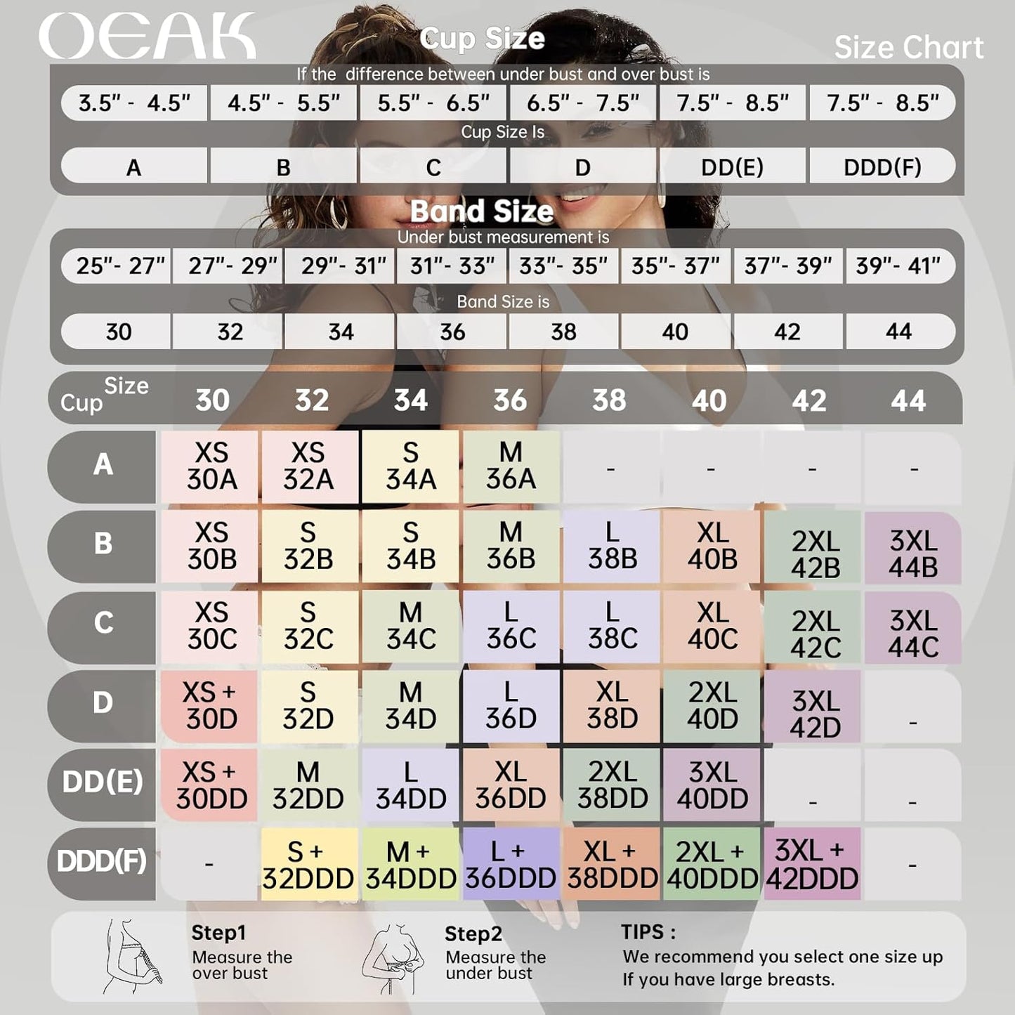 OEAK Women’s Deep V Wireless Bra – Seamless Plunge T-Shirt Bra with Push-Up Support, Comfortable No-Underwire Bralette