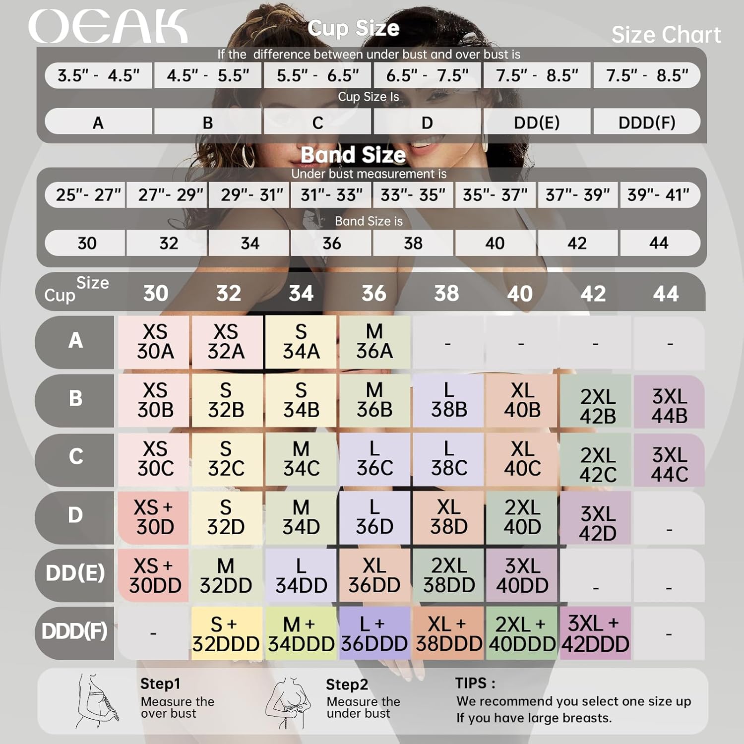 OEAK Women’s Deep V Wireless Bra – Seamless Plunge T-Shirt Bra with Push-Up Support, Comfortable No-Underwire Bralette