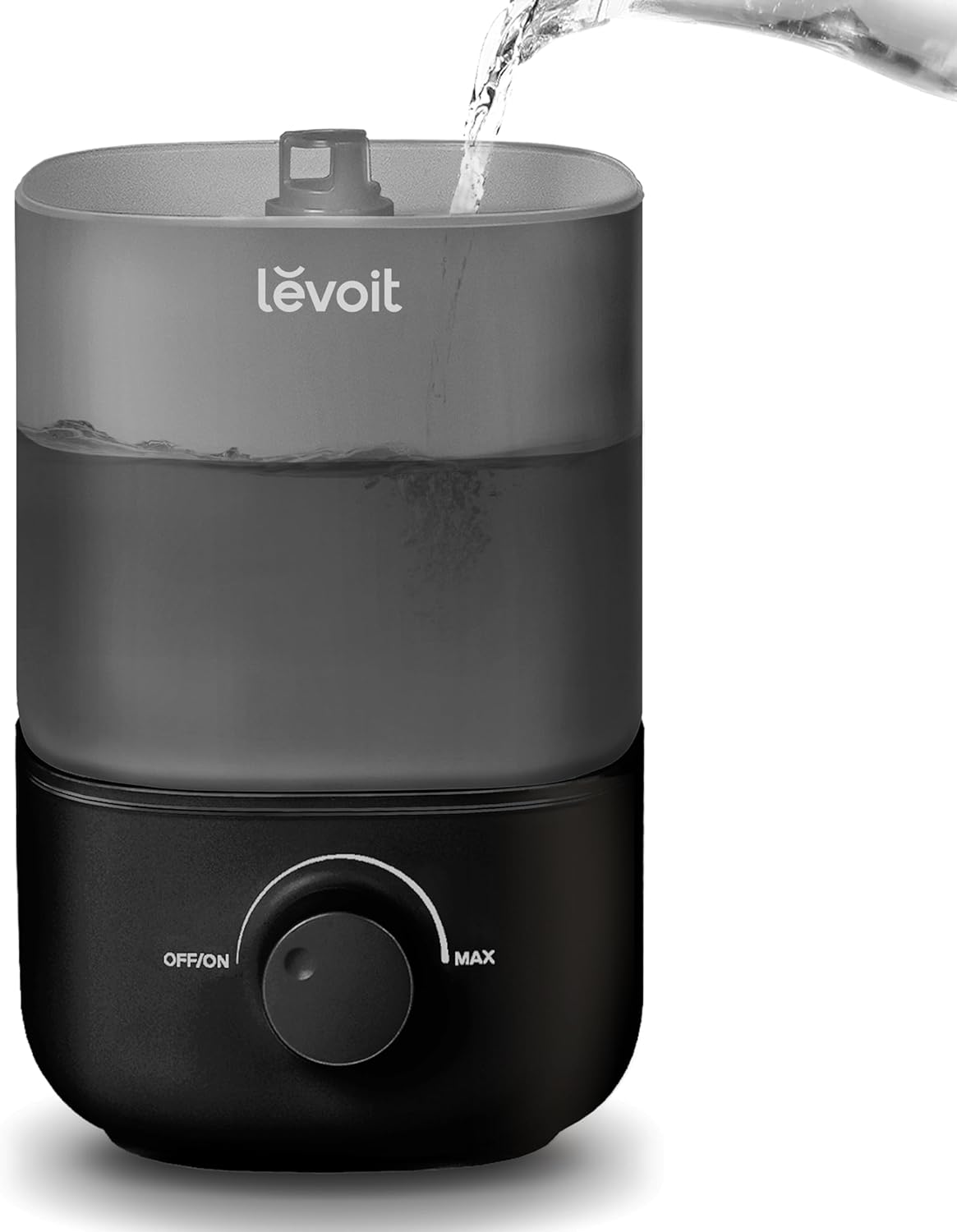 LEVOIT Top Fill Cool Mist Humidifier – 2.5L Tank for Large Rooms, Ultra-Quiet 26dB, Easy Clean, Auto Shut-Off, BPA-Free, Up to 25H Runtime