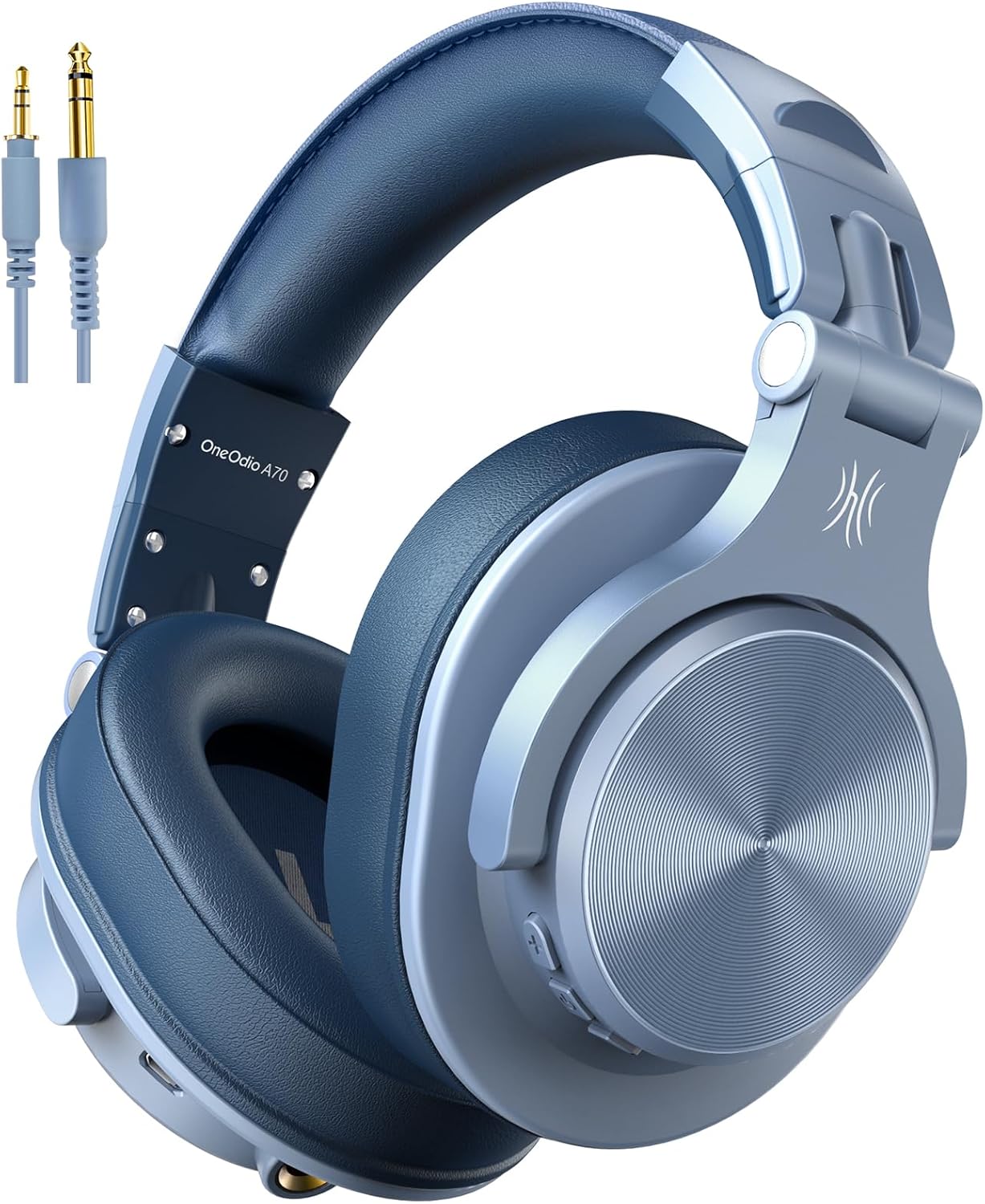 OneOdio A70 Bluetooth Over-Ear Headphones – Wireless Hi-Res Headphones with 72H Playtime, Built-In Mic, 3.5mm/6.35mm Wired Jack for Studio Monitoring, DJ Mixing, Gaming & PC Audio