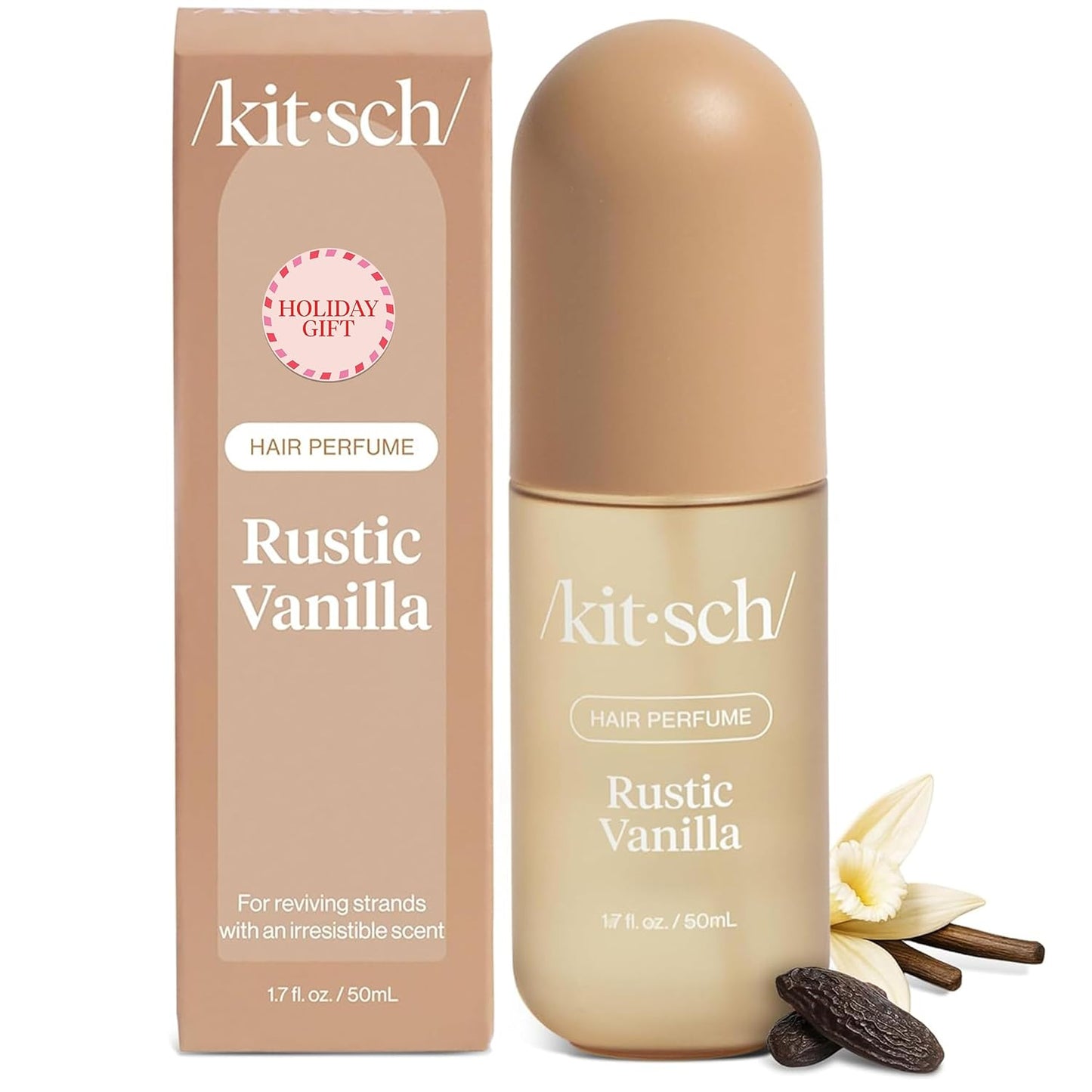 Kitsch Warm Sugar Hair Perfume & Body Mist for Women – Odor-Eliminating Hair Spray with Clean Ingredients, Pink Grapefruit & Vanilla Scent, Refreshes Hair, Body & Pillows, 50 mL