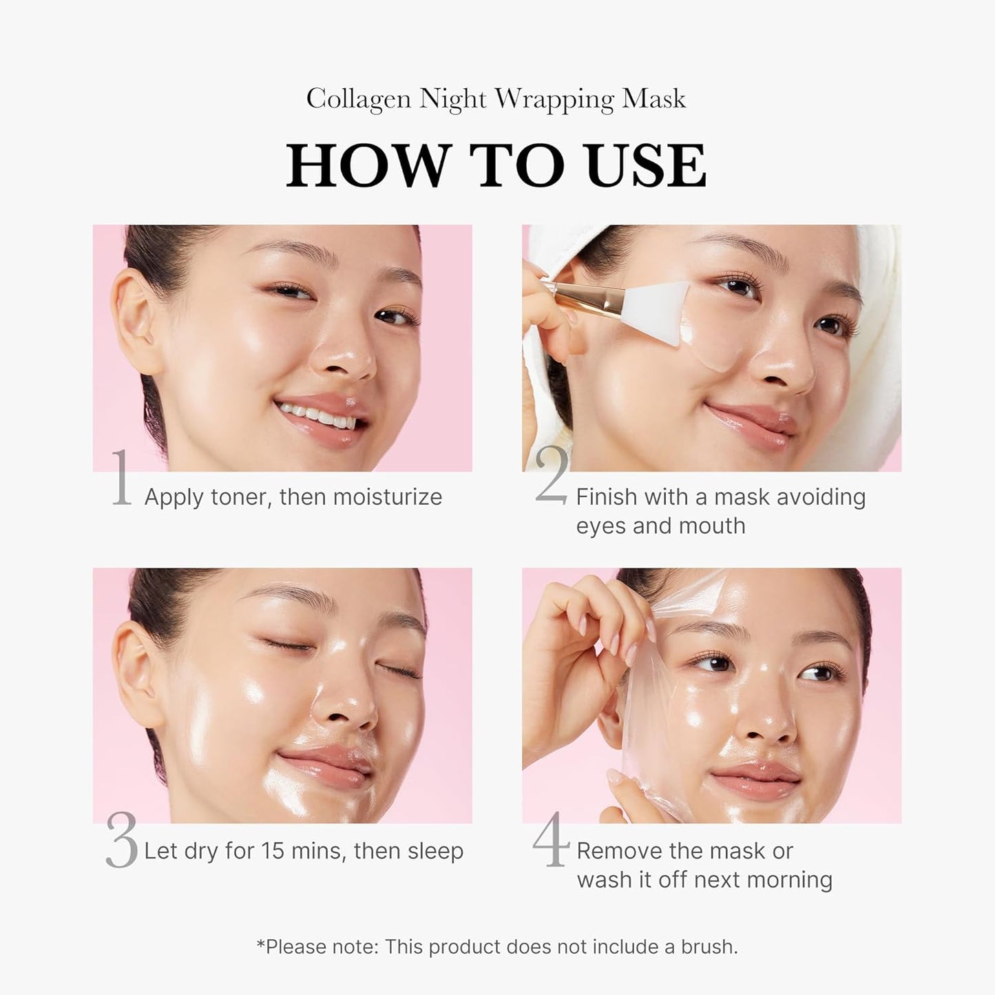 Medicube Collagen Wrapping Overnight Peel-Off Facial Mask – Elasticity & Deep Hydration Care, Reduces Sagging & Dullness, Hydrolyzed Collagen Glow Boost | Korean Skincare, 2.53 fl oz