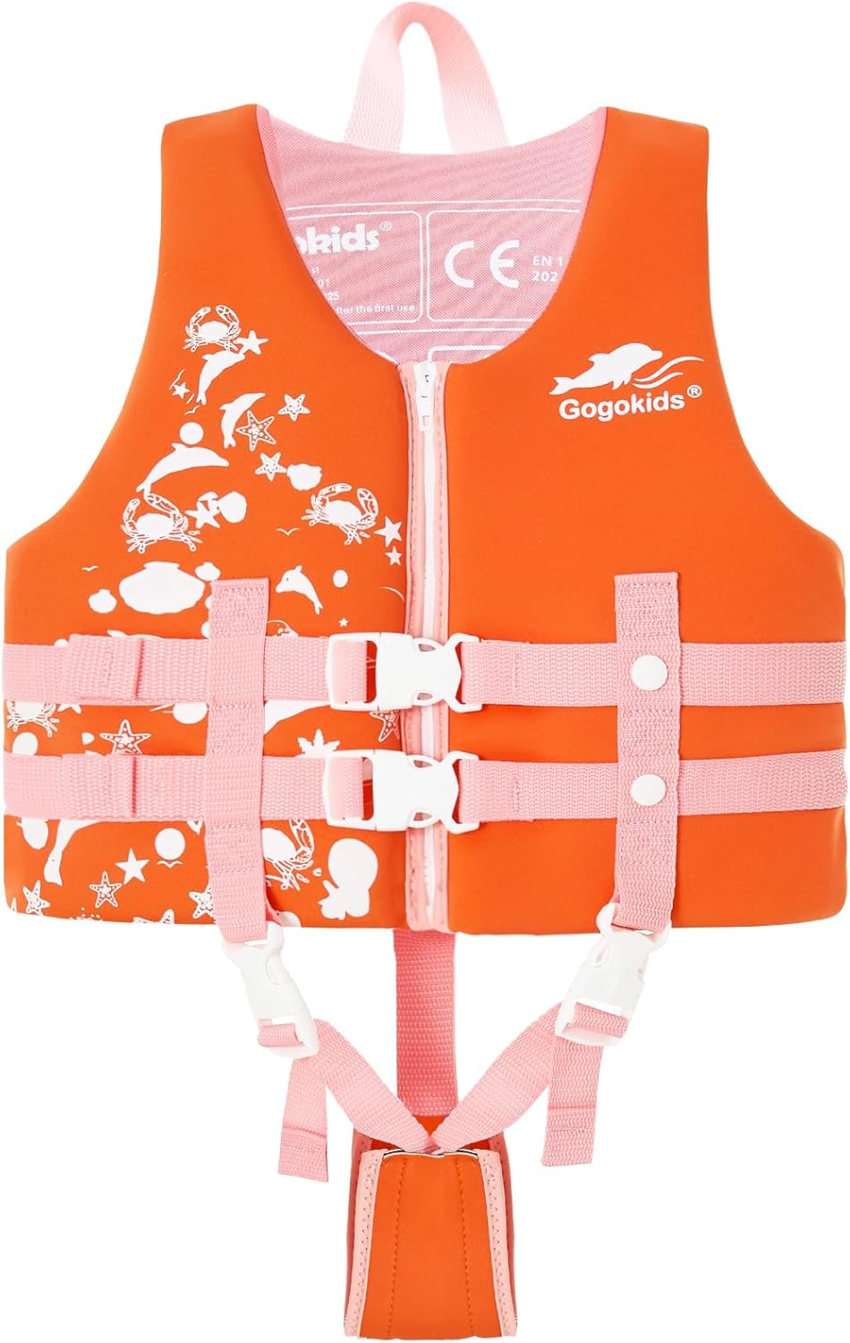 Gogokids Toddler Swim Vest for Kids, Adjustable Floaties Buoyancy Jacket for Boys & Girls, Safe Pool & Beach Swim Aid, Ages 2–8 Years (22–60 lbs)