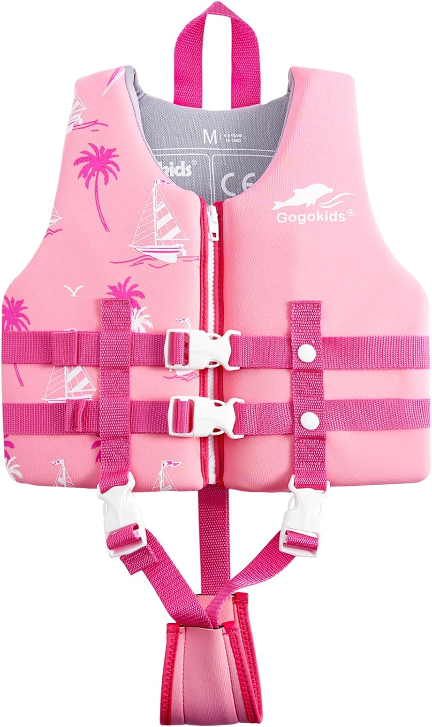Gogokids Toddler Swim Vest for Kids, Adjustable Floaties Buoyancy Jacket for Boys & Girls, Safe Pool & Beach Swim Aid, Ages 2–8 Years (22–60 lbs)