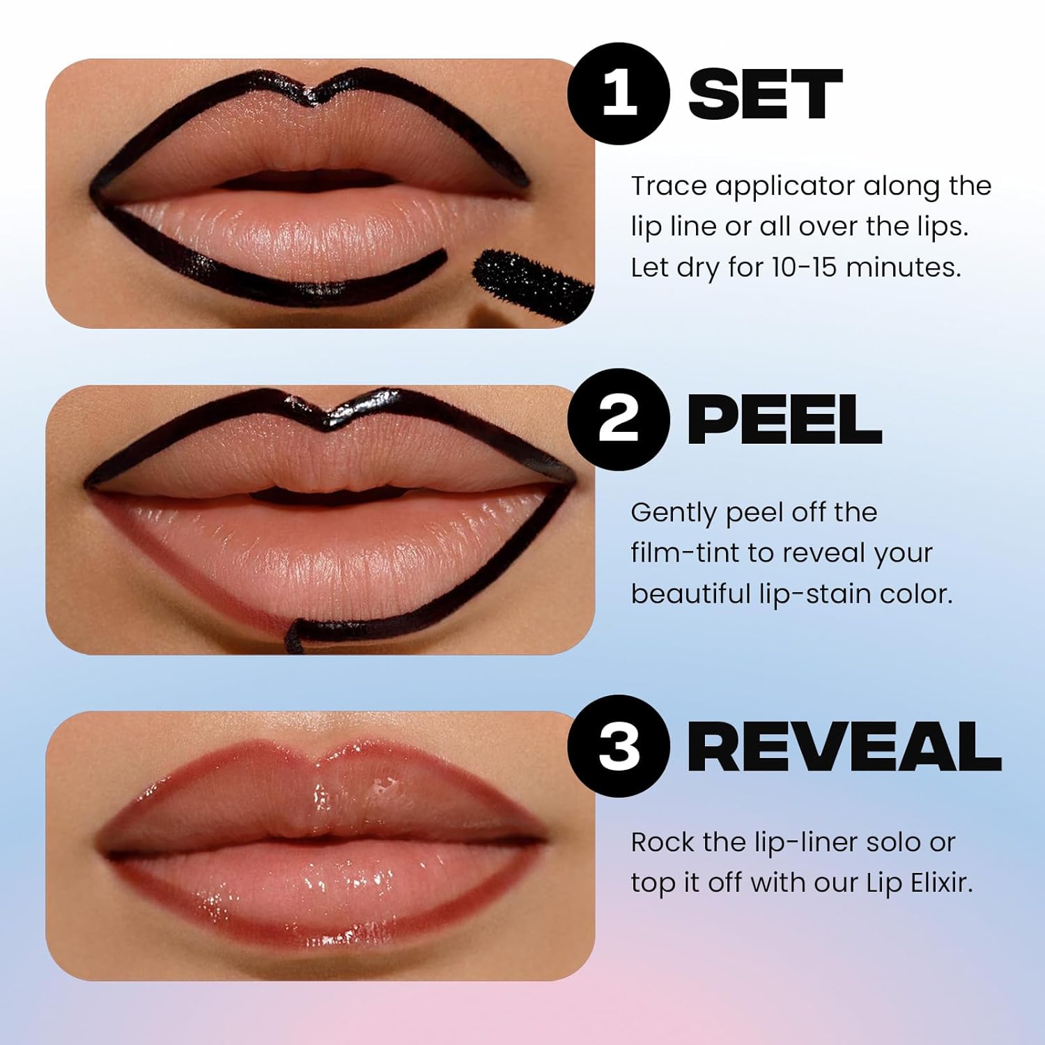 Sacheu STAY-N Peel-Off Lip Liner Stain – Long-Lasting Waterproof Matte Lip Tint with Hyaluronic Acid & Vitamin E, Transfer-Proof, Vegan & Cruelty-Free (P-Inked)