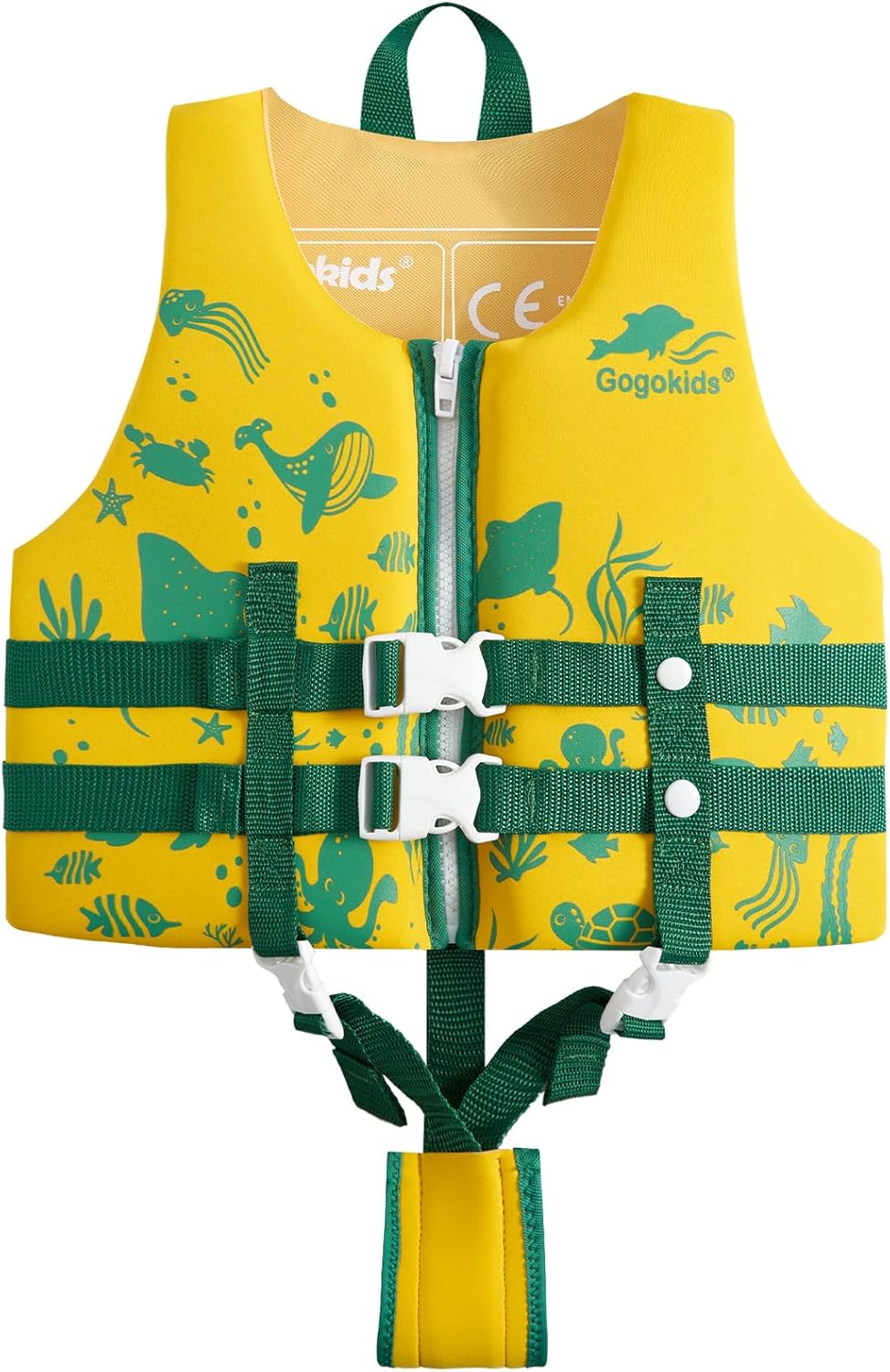 Gogokids Toddler Swim Vest for Kids, Adjustable Floaties Buoyancy Jacket for Boys & Girls, Safe Pool & Beach Swim Aid, Ages 2–8 Years (22–60 lbs)