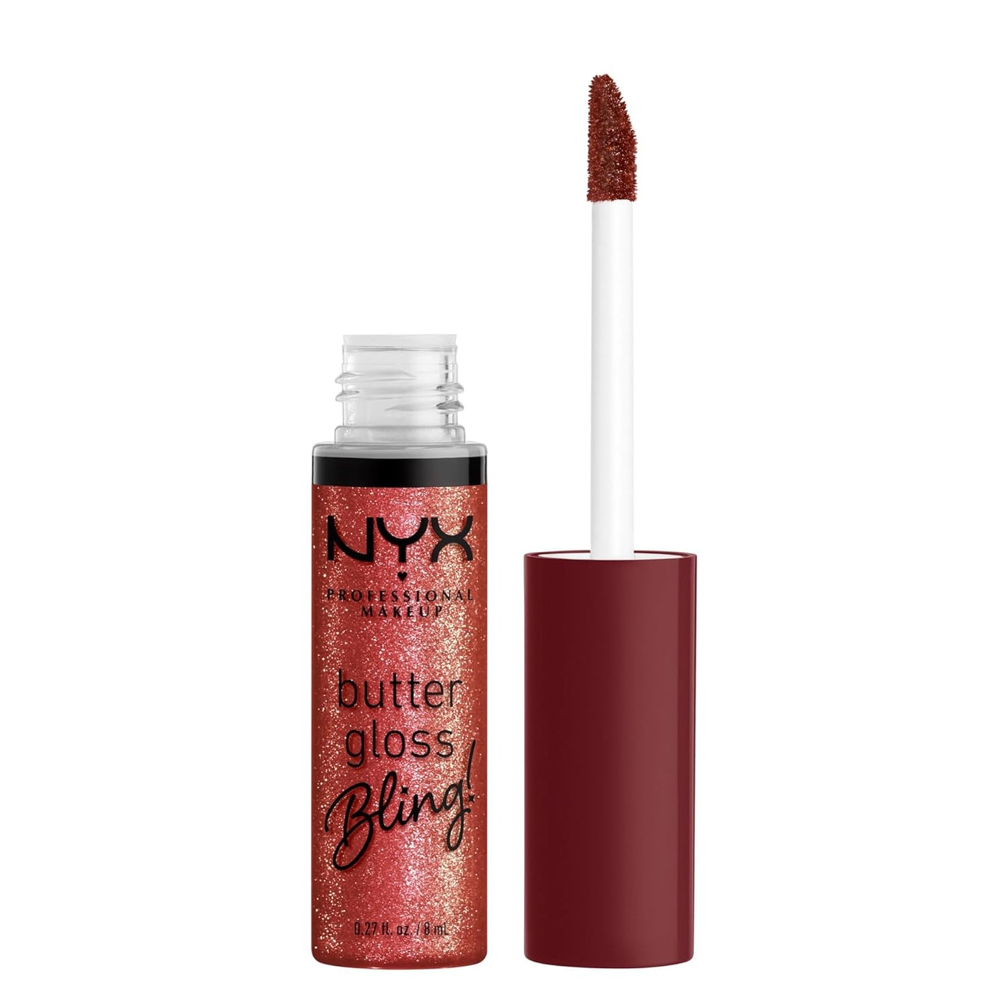 NYX Professional Makeup Butter Gloss Bling – Shiny Non-Sticky Vegan Lip Gloss Makeup, Bring the Bling