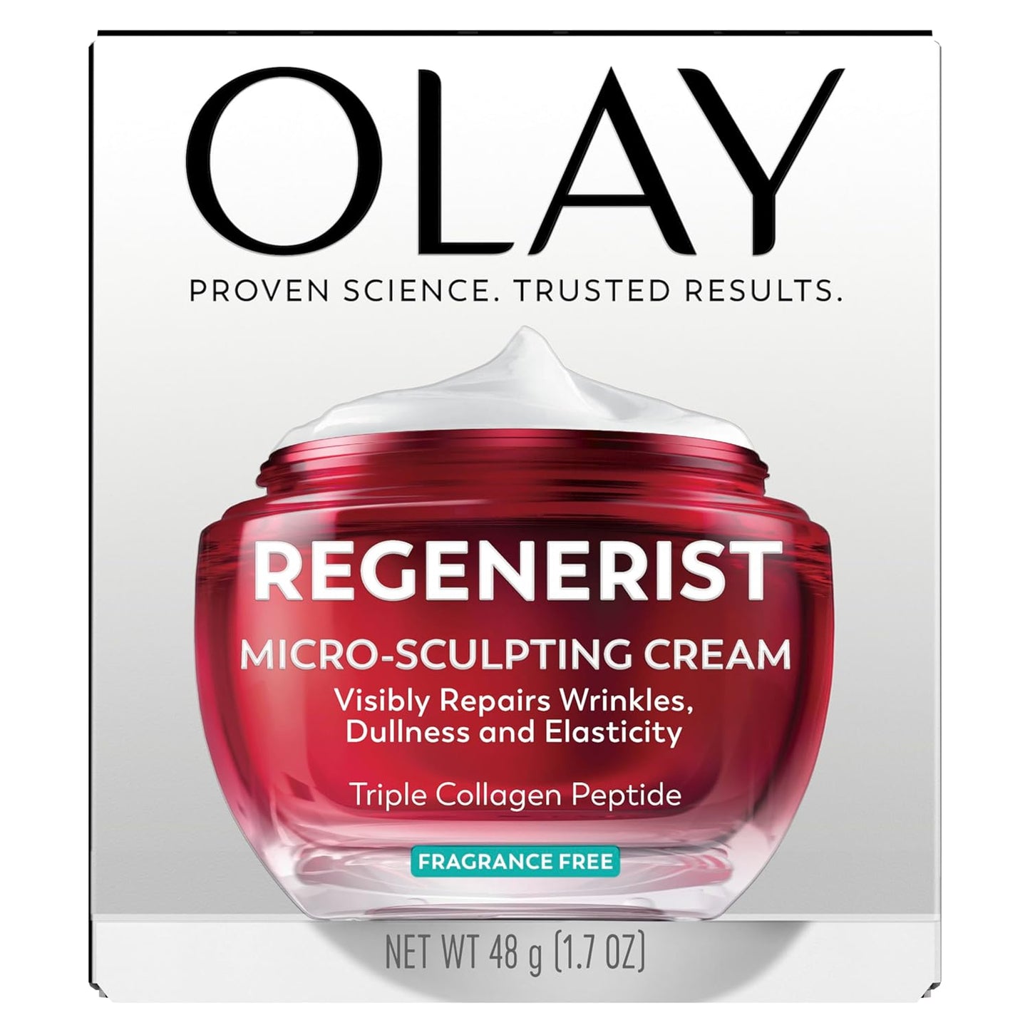 Olay Regenerist Micro-Sculpting Cream – Triple Collagen Anti-Aging Face Moisturizer with Peptides, Hyaluronic Acid & Niacinamide, Fragrance-Free