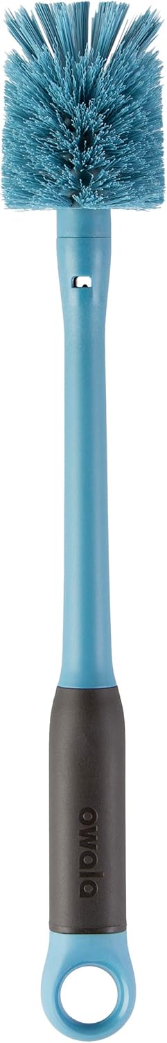 Owala 2-in-1 Water Bottle Cleaning Brush Set – Bottle Brush with Removable Head & Twist-N-Hide Straw Cleaner, Durable Kitchen Cleaning Tool, Smokey Blue
