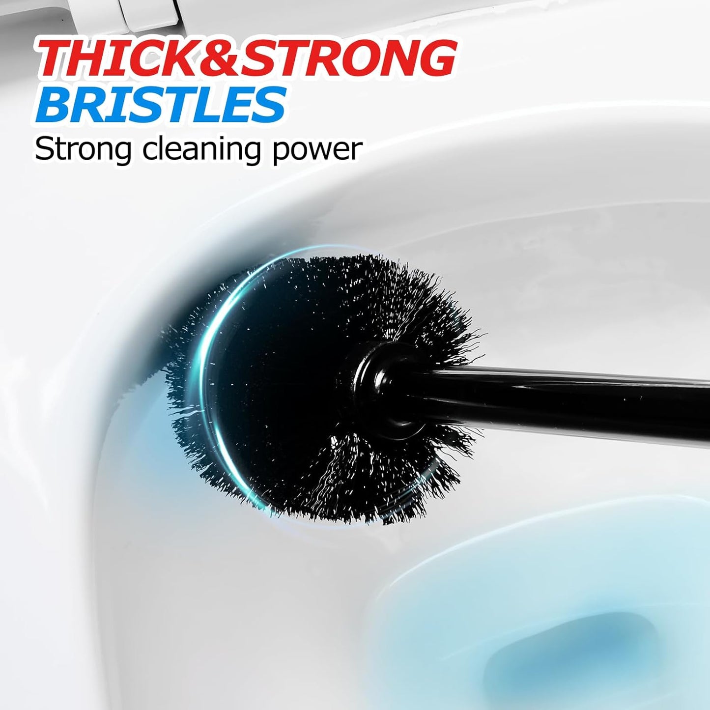 FORASTO 2-in-1 Toilet Plunger & Brush Set – Extended Handle Plunger with Toilet Bowl Brush, Bathroom Cleaning Tools & Supplies