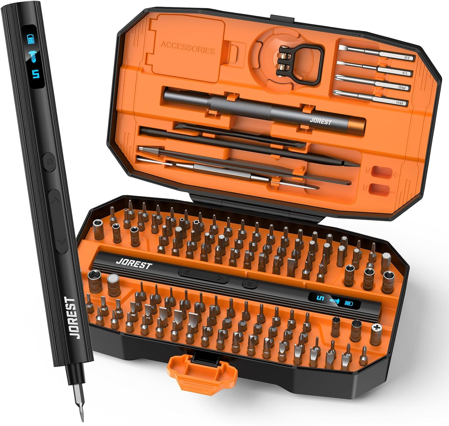 JOREST 59-Piece Precision Screwdriver Set – Mini Repair Tool Kit with Torx T5 T6 T8 for MacBook, iPhone, Laptop, PC, PS4/PS5, Xbox, Switch, Eyeglasses, Watch & Electronics