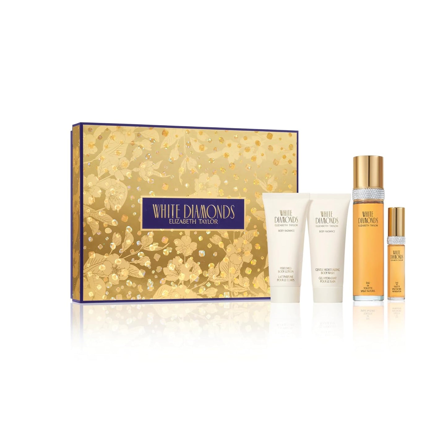 Elizabeth Taylor White Diamonds Eau de Toilette - Long-Lasting Floral Fragrance Perfume Spray, 3.3 Fl Oz
