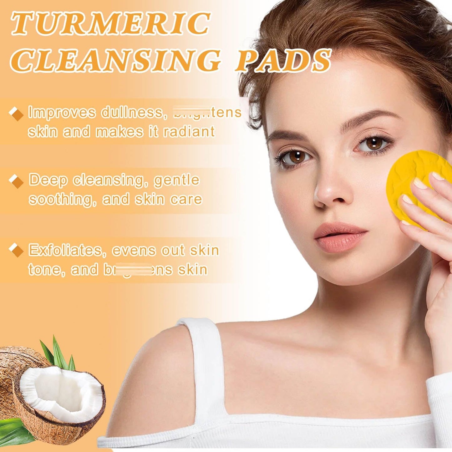 Turmeric Face & Body Care Set – 4-Piece Skincare Kit with Cleanser, Soap Bar, and Scrub Pads | Deep Cleansing & Brightening