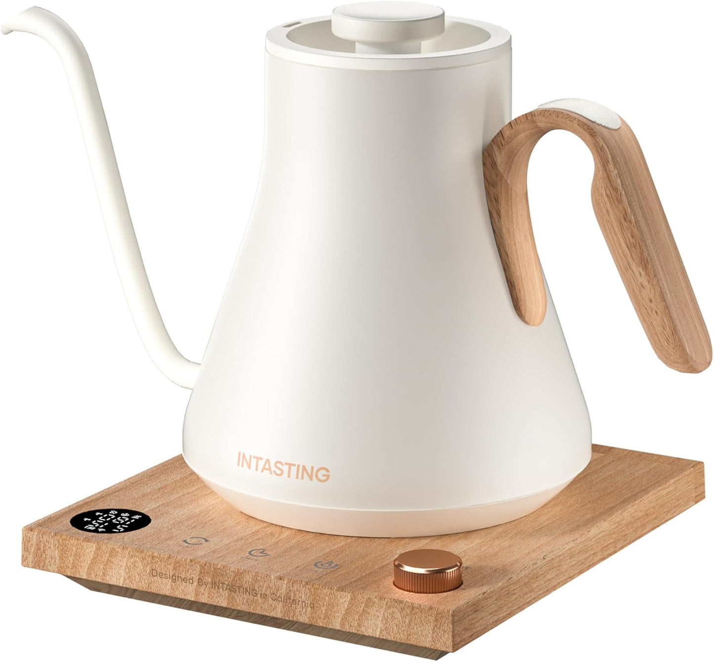 INTASTING Electric Gooseneck Kettle, ±1℉ Precise Temperature Control, Stainless Steel Interior, Fast Heating for Pour Over Coffee, Tea & Boiling Water