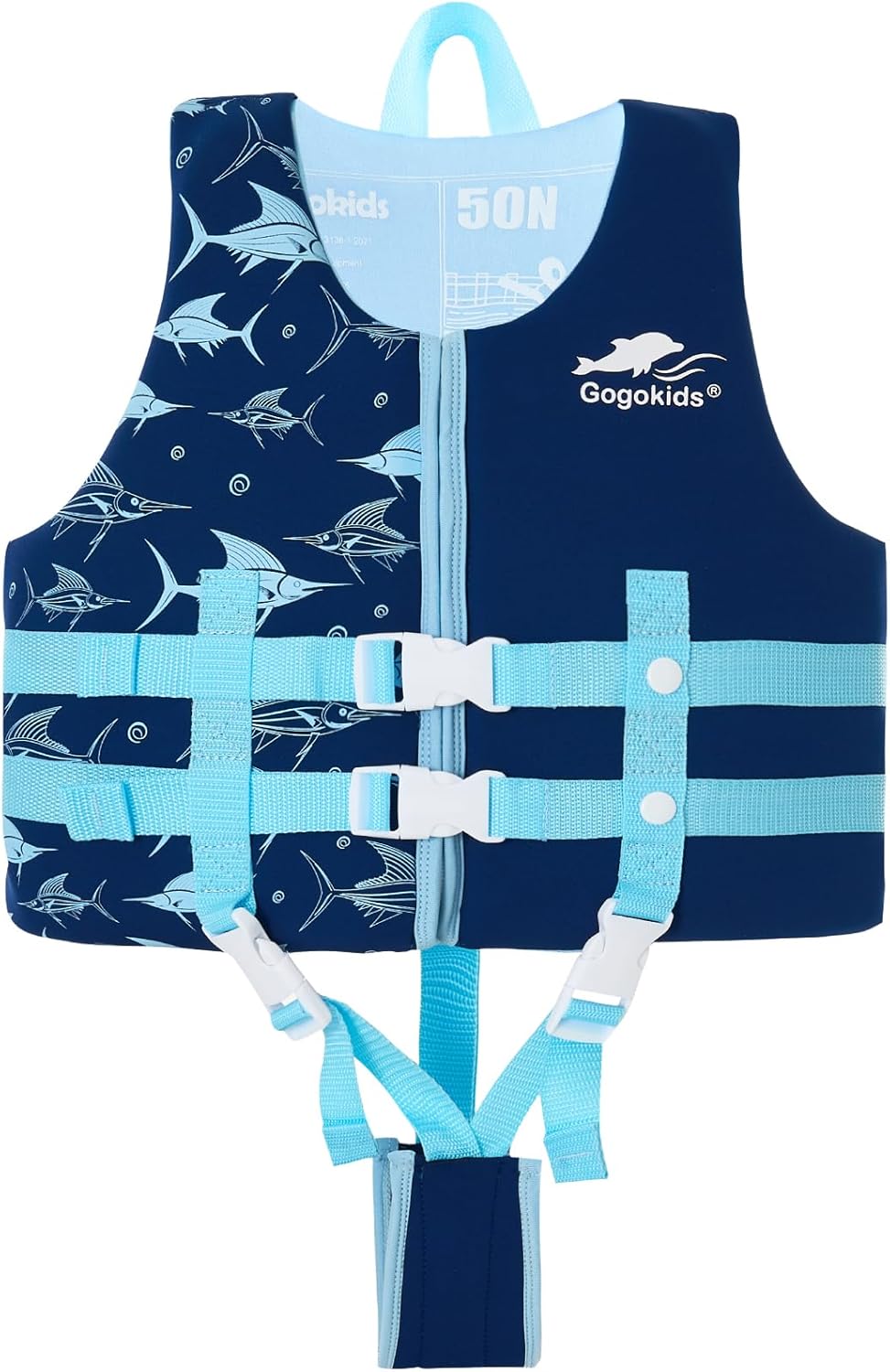 Gogokids Toddler Swim Vest for Kids, Adjustable Floaties Buoyancy Jacket for Boys & Girls, Safe Pool & Beach Swim Aid, Ages 2–8 Years (22–60 lbs)
