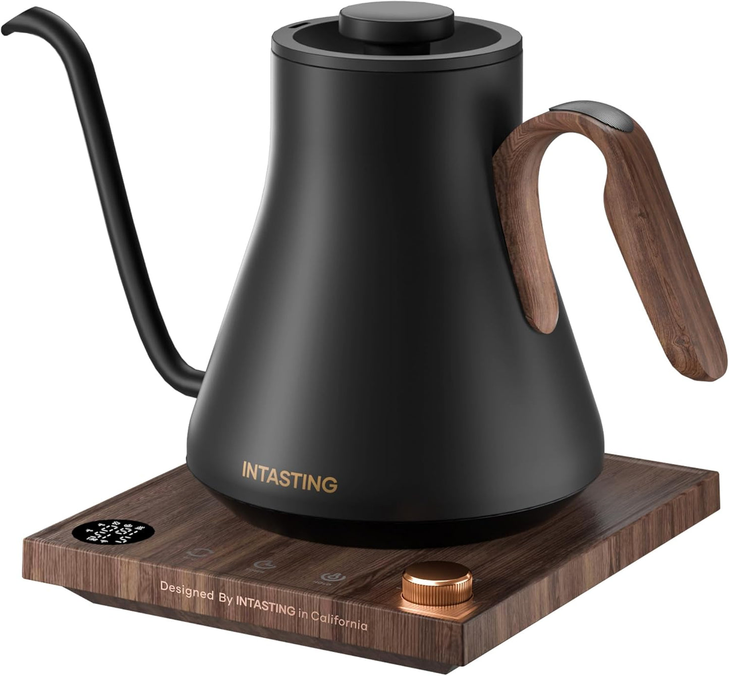 INTASTING Electric Gooseneck Kettle, ±1℉ Precise Temperature Control, Stainless Steel Interior, Fast Heating for Pour Over Coffee, Tea & Boiling Water