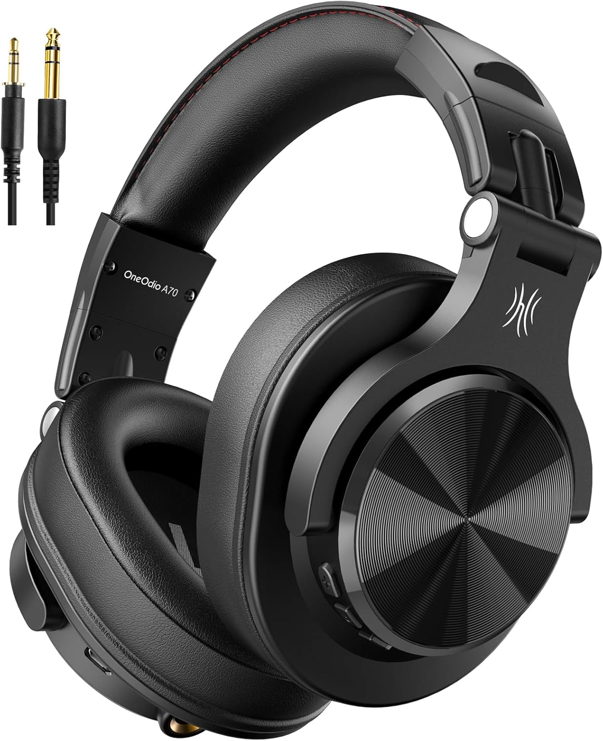 OneOdio A70 Bluetooth Over-Ear Headphones – Wireless Hi-Res Headphones with 72H Playtime, Built-In Mic, 3.5mm/6.35mm Wired Jack for Studio Monitoring, DJ Mixing, Gaming & PC Audio