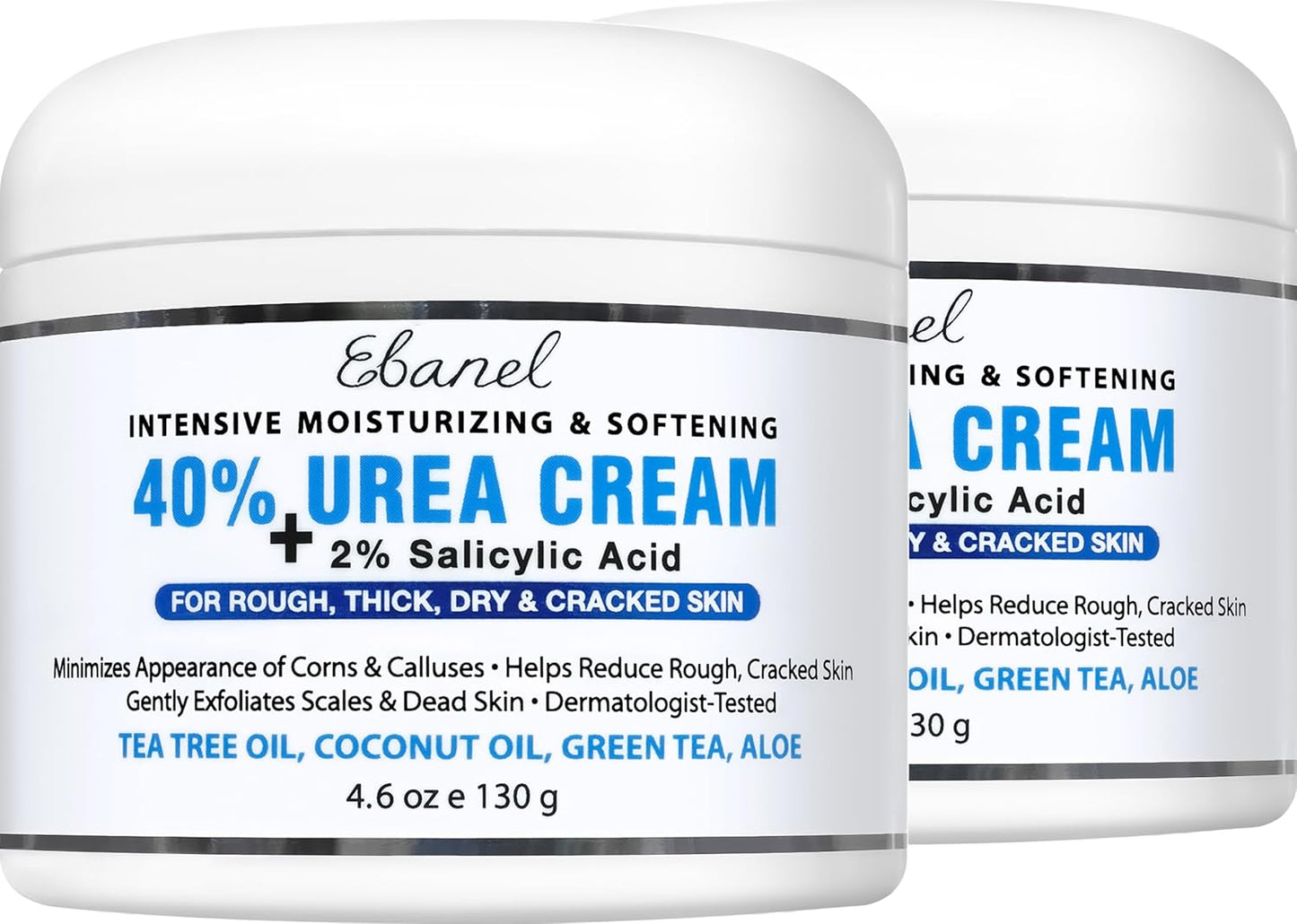 Ebanel Urea Cream 40% + Salicylic Acid 2% – Intensive Foot Cream for Dry, Cracked Heels, Callus & Dead Skin Removal, Skin Barrier Repair