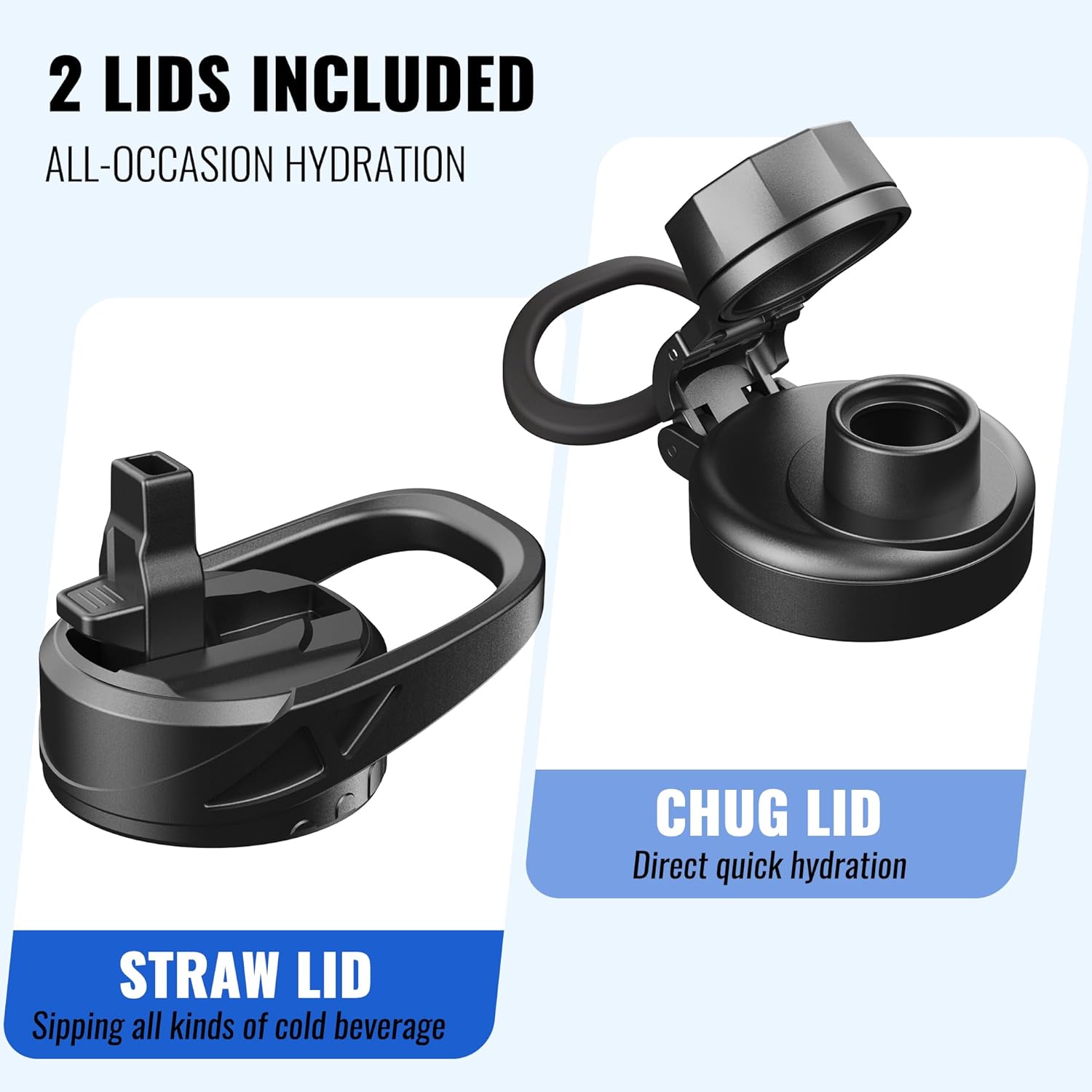 CIVAGO 32 Oz Glass Water Bottle – Leakproof Sports Flask with Straw, Handle, Silicone Sleeve, Time Marker & 2 Lids, Large Gym Water Jug, Black