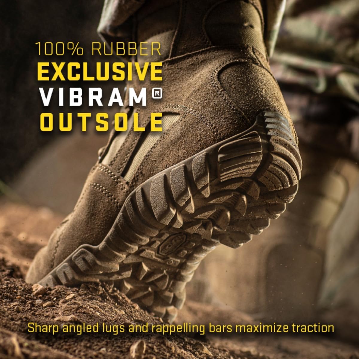 Belleville Khyber TR550 Combat Boots – AR 670-1 Compliant Tactical Boots with Superior Traction, Orthotic Support, Full-Grain Leather & Moisture-Wicking Technology