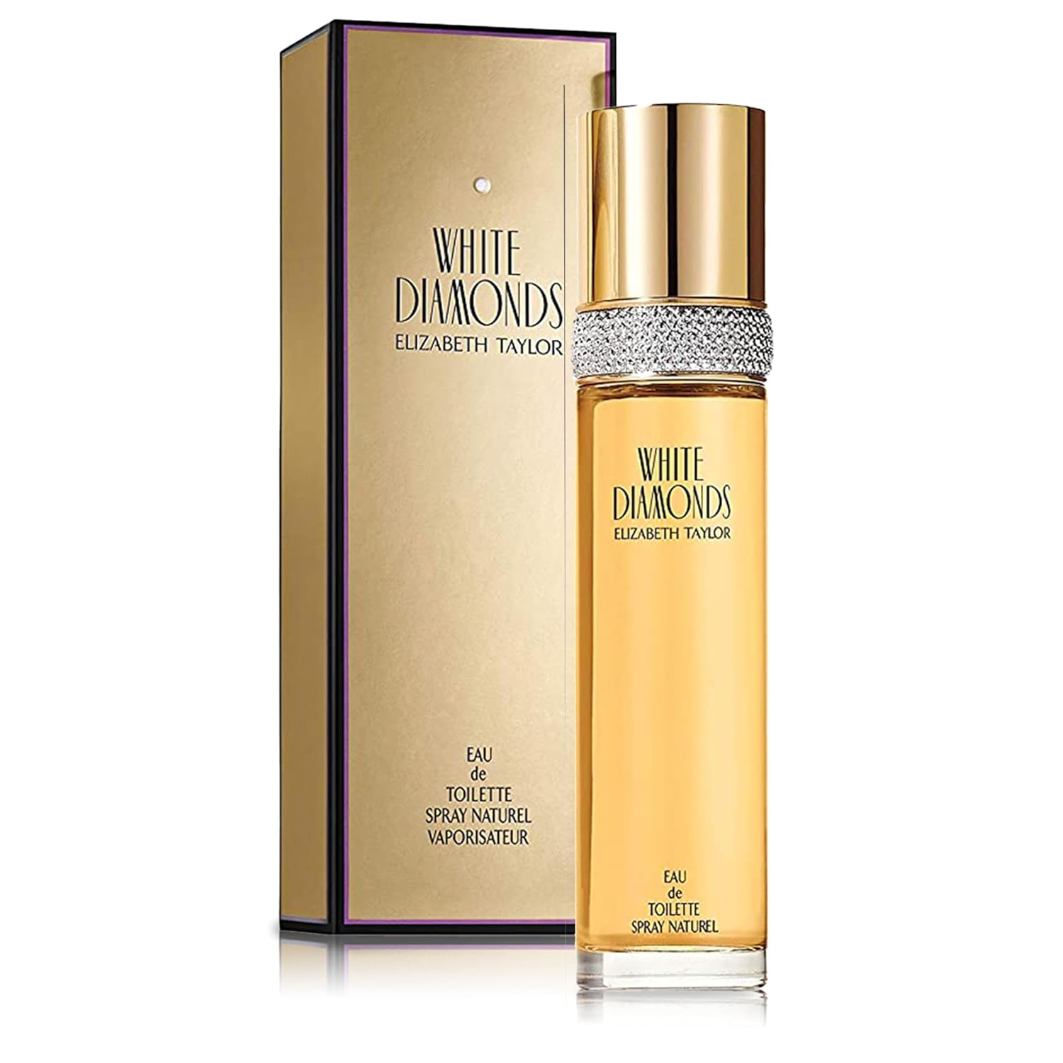 Elizabeth Taylor White Diamonds Eau de Toilette - Long-Lasting Floral Fragrance Perfume Spray, 3.3 Fl Oz