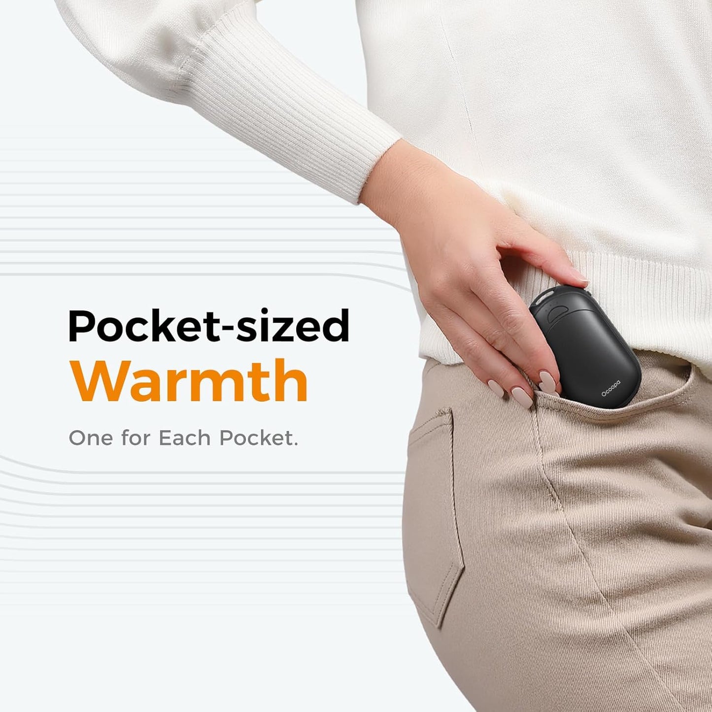 Stay Warm Anywhere with OCOOPA UT3 Lite Magnetic Hand Warmers - Rechargeable 2 Pack, Smart Heating, and Portable Design for Outdoor Adventures and Winter Gifting