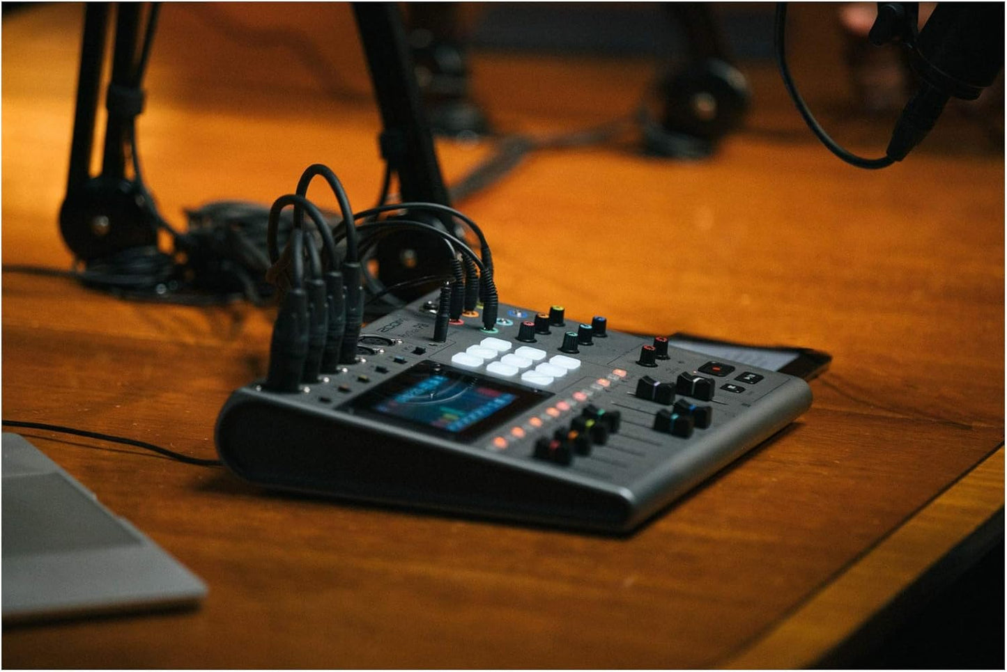 Zoom PodTrak P8 Podcast Recorder & Mixer – 6 XLR Mic Inputs, 6 Headphone Outputs, Phone Call Integration, Programmable Sound Pads, Onboard Editing, USB Audio Interface, Battery Powered Podcast Studio