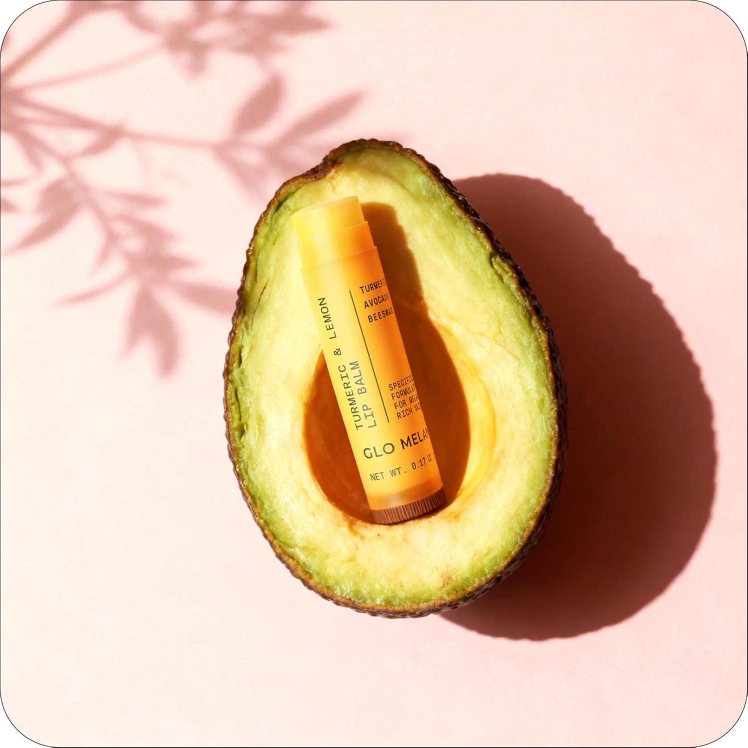 Glo Melanin Natural Lemon & Turmeric Lip Balm – Brightening & Nourishing Lip Care for Dark or Smoker’s Lips, Hydrating All-Natural Moisturizing Balm