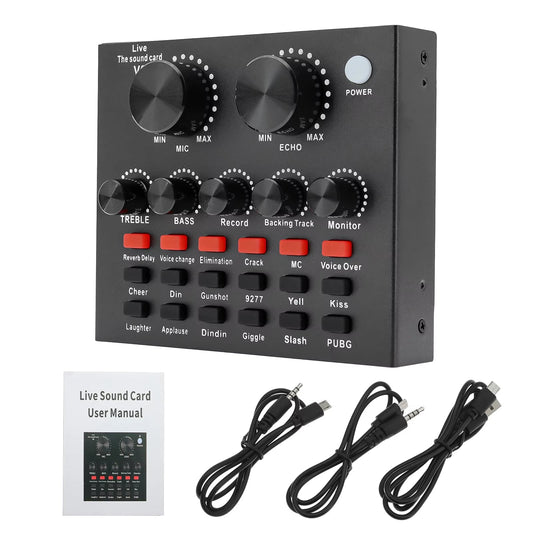 V8 Sound Card: Voice Change and Live Streaming Karaoke Headset