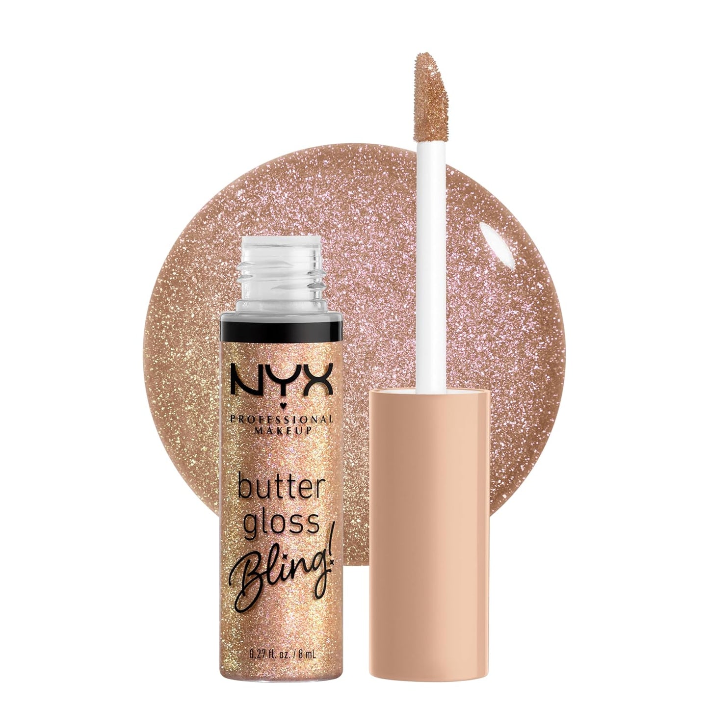 NYX Professional Makeup Butter Gloss Bling – Shiny Non-Sticky Vegan Lip Gloss Makeup, Bring the Bling
