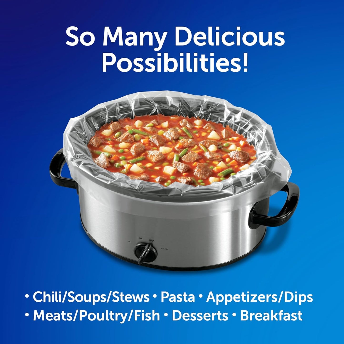 Reynolds Kitchens Regular Slow Cooker Liners – Fits 3–8 Quart Crockpots, Easy Cleanup, 6 Count