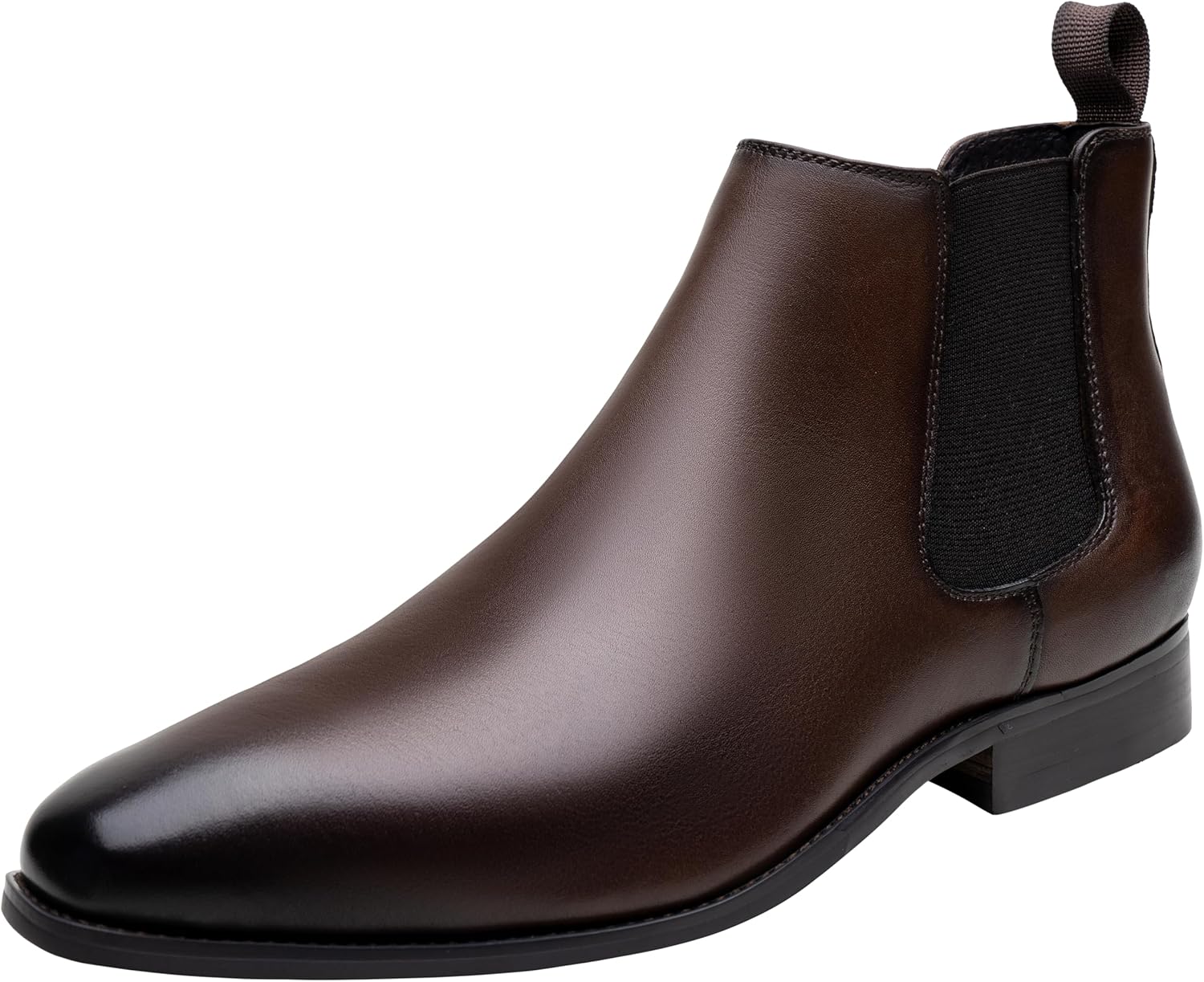 Jousen Men’s Chelsea Boots – Polished Leather Slip-On Dress Boots, Classic Retro Ankle Boots for Work & Formal Wear