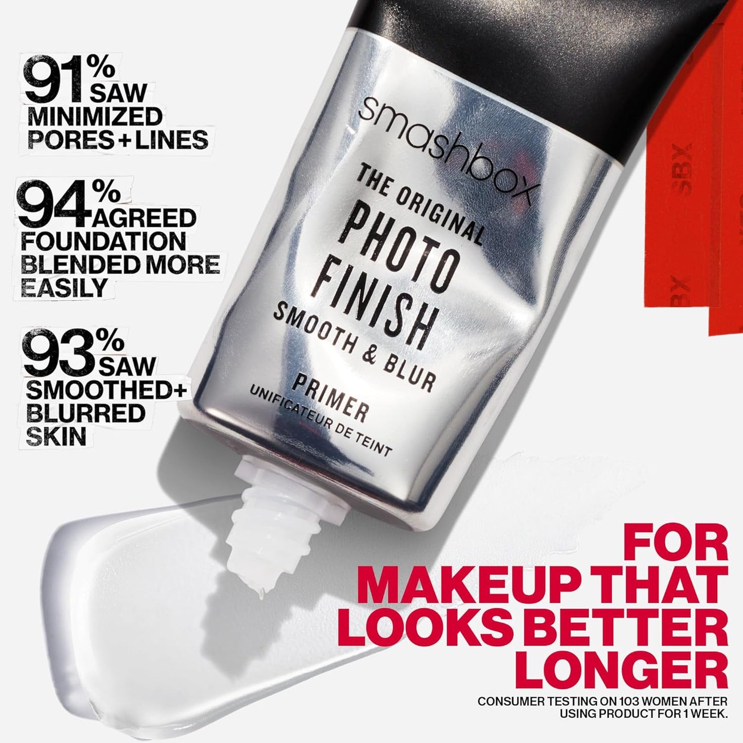 Smashbox The Original Photo Finish Smooth & Blur Makeup Primer – Instantly Smooths Skin, Blurs Fine Lines & Pores with Vitamins A + E