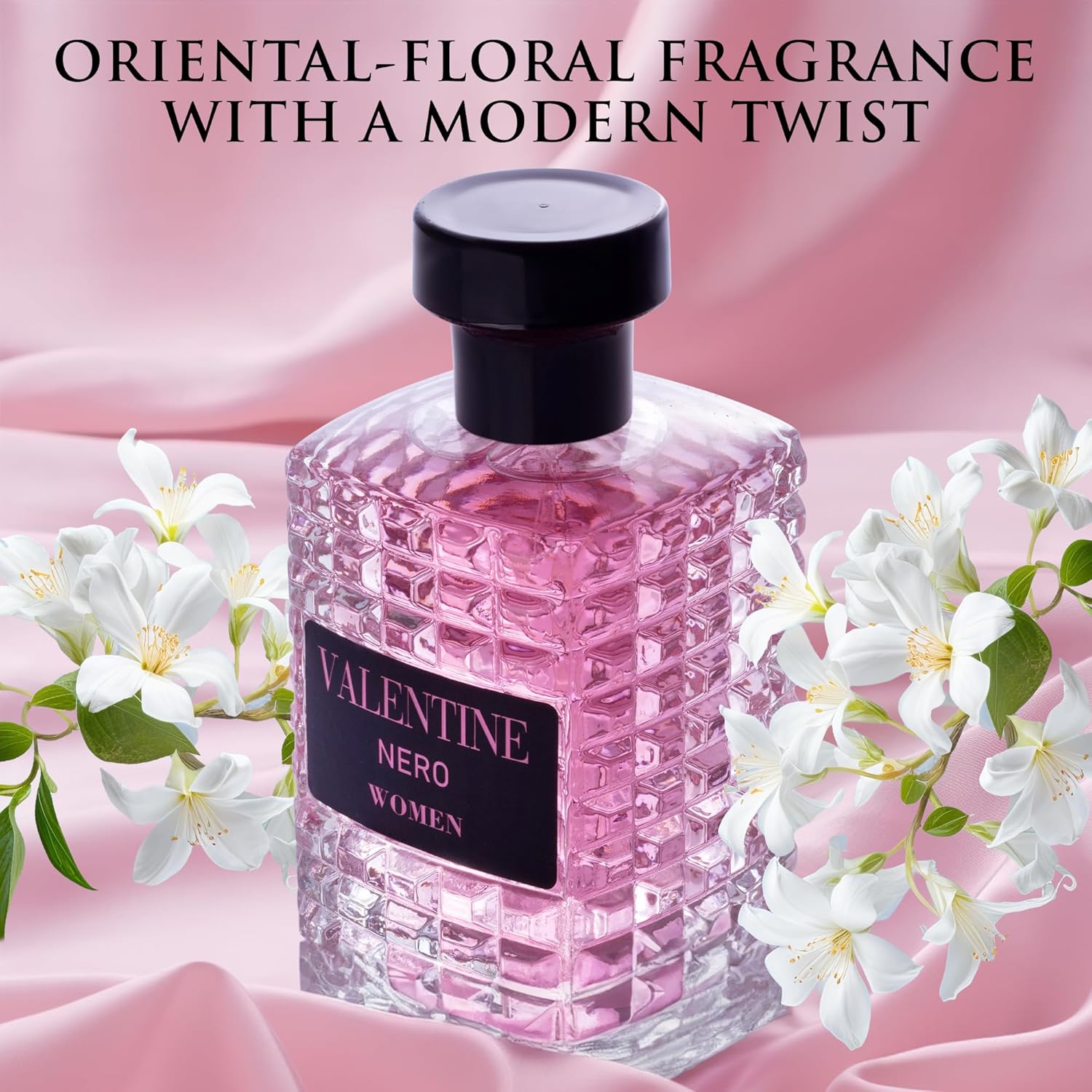URBAN COLLECTION Valentine Eau De Parfum for Women – Amber Floral Fragrance with Jasmine, Bourbon Vanilla & Warm Woods, Modern Oriental Floral Scent, 100 ml Bottle