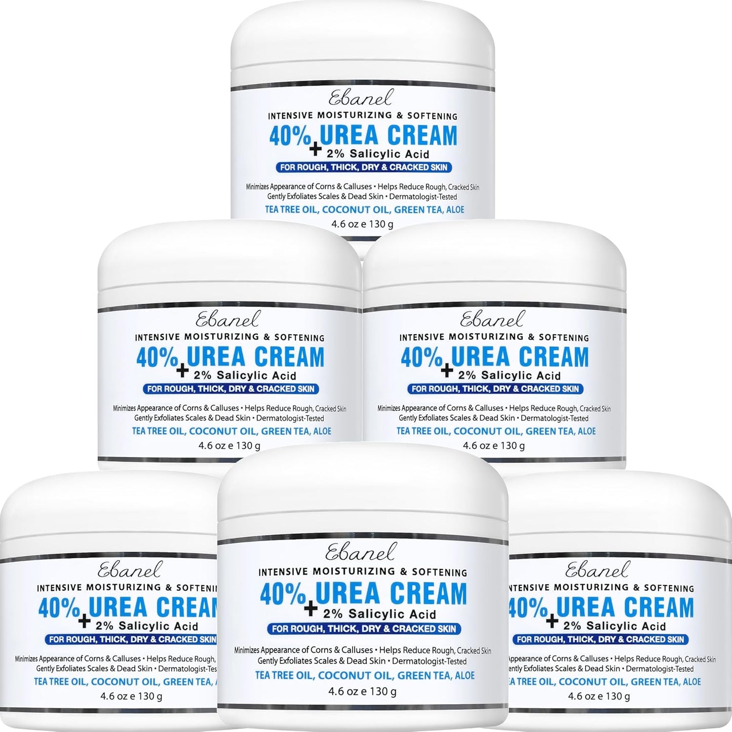 Ebanel Urea Cream 40% + Salicylic Acid 2% – Intensive Foot Cream for Dry, Cracked Heels, Callus & Dead Skin Removal, Skin Barrier Repair