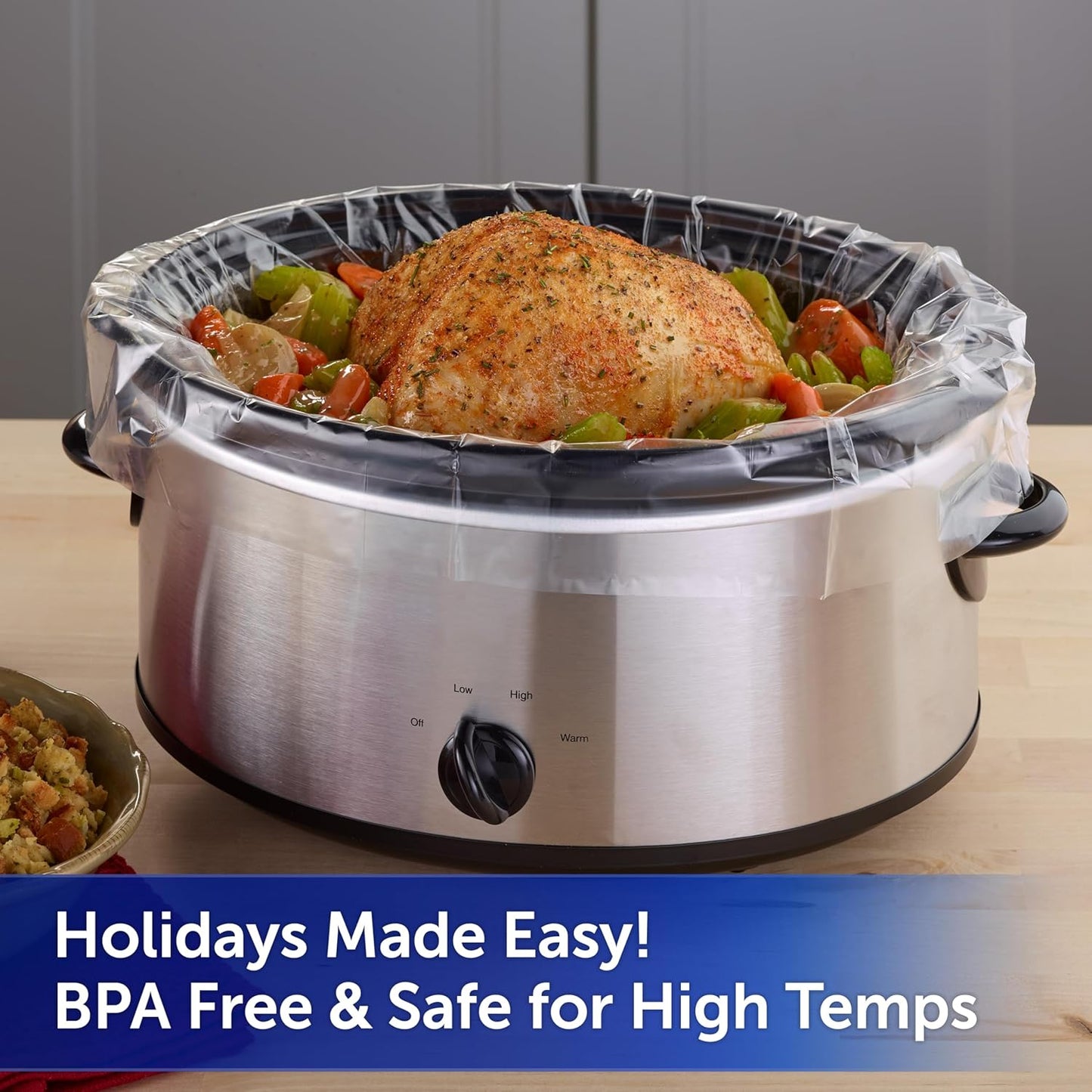 Reynolds Kitchens Regular Slow Cooker Liners – Fits 3–8 Quart Crockpots, Easy Cleanup, 6 Count