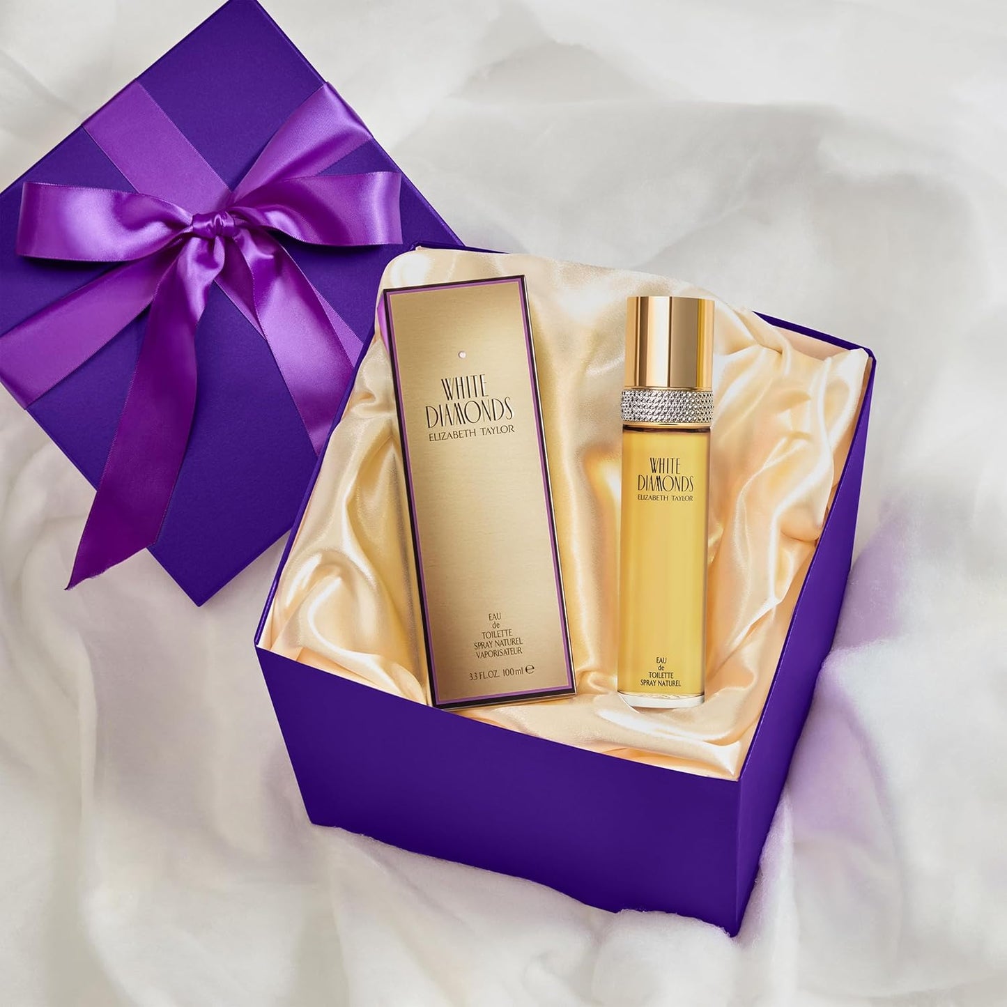 Elizabeth Taylor White Diamonds Eau de Toilette - Long-Lasting Floral Fragrance Perfume Spray, 3.3 Fl Oz