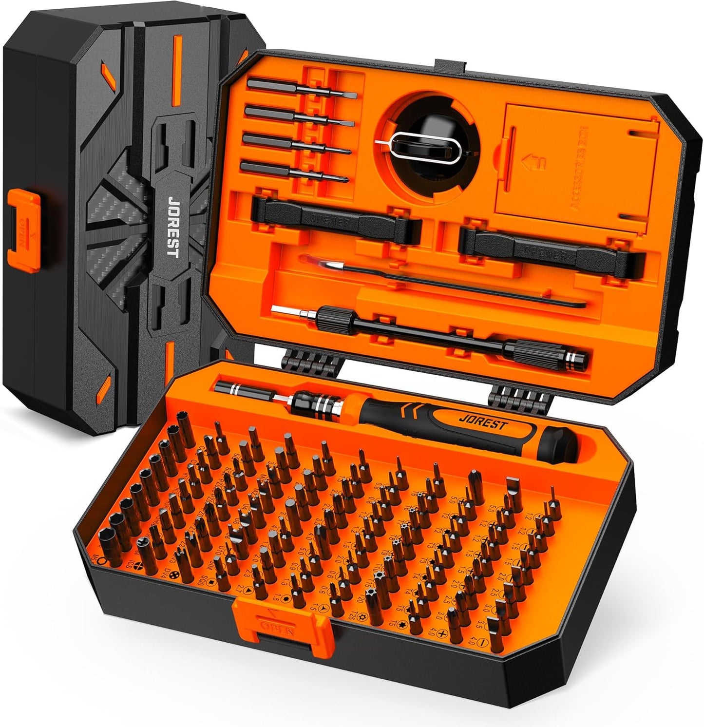 JOREST 59-Piece Precision Screwdriver Set – Mini Repair Tool Kit with Torx T5 T6 T8 for MacBook, iPhone, Laptop, PC, PS4/PS5, Xbox, Switch, Eyeglasses, Watch & Electronics