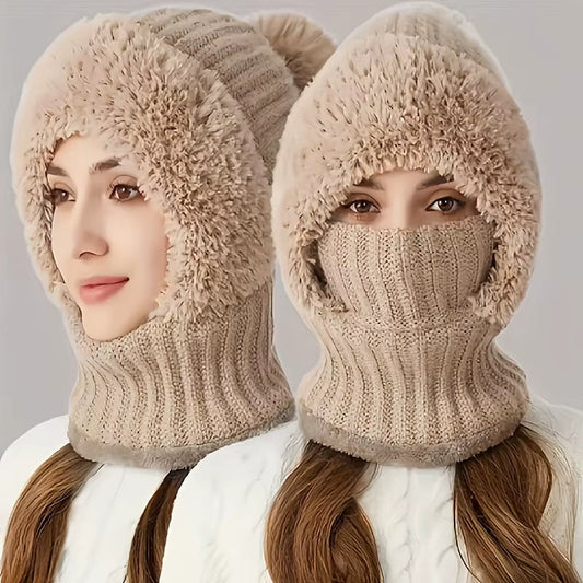 RIGWARL Winter Thermal Balaclava Hat – Warm Knit Face Mask & Neck Warmer