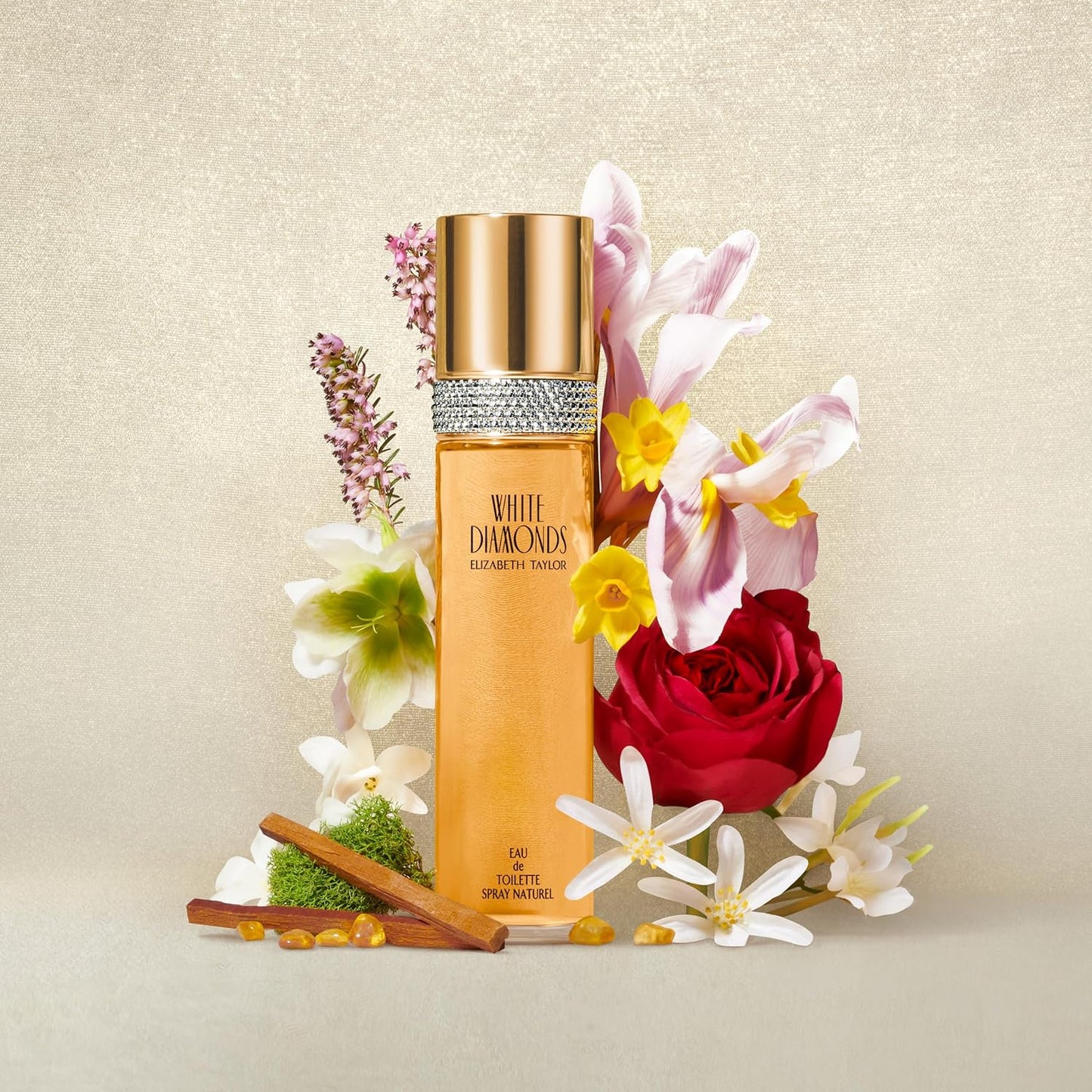 Elizabeth Taylor White Diamonds Eau de Toilette - Long-Lasting Floral Fragrance Perfume Spray, 3.3 Fl Oz